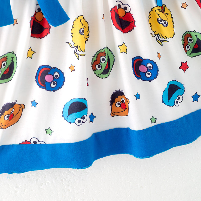 (In Stock)Girls Spring and Summer Cartoon Embroidery Dress
