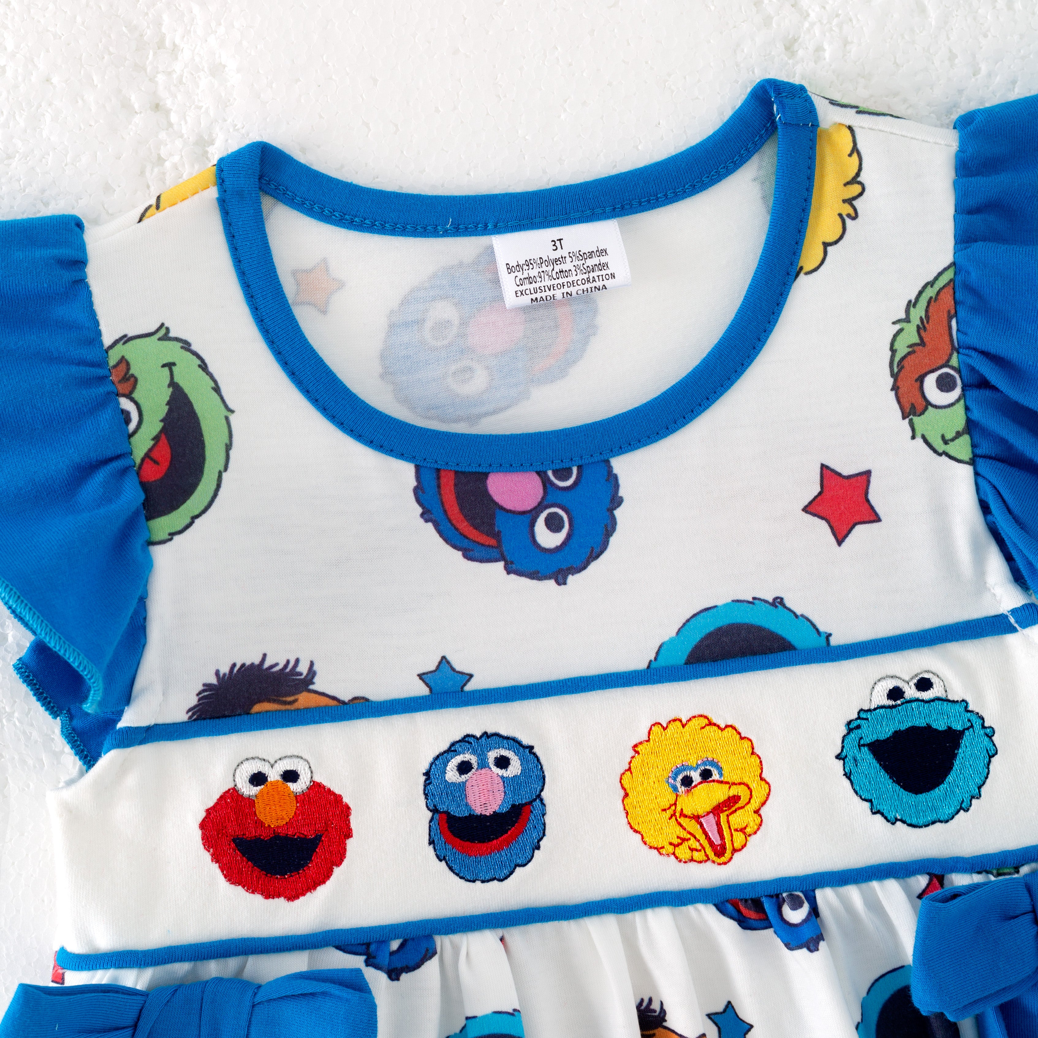 (In Stock)Girls Spring and Summer Cartoon Embroidery Dress