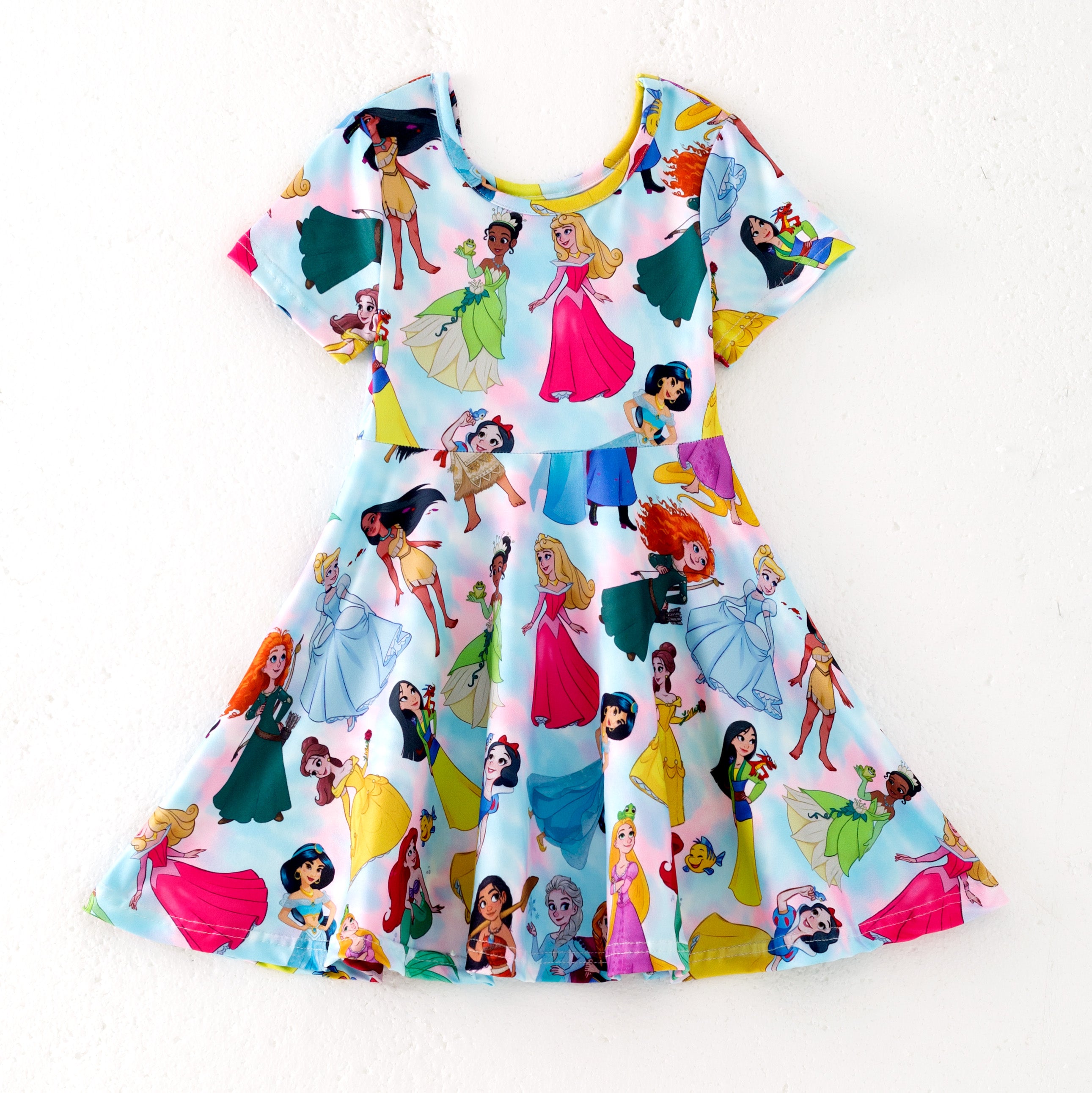 (Pre Order)Girls Cute Cartoon Print Twirl Dress