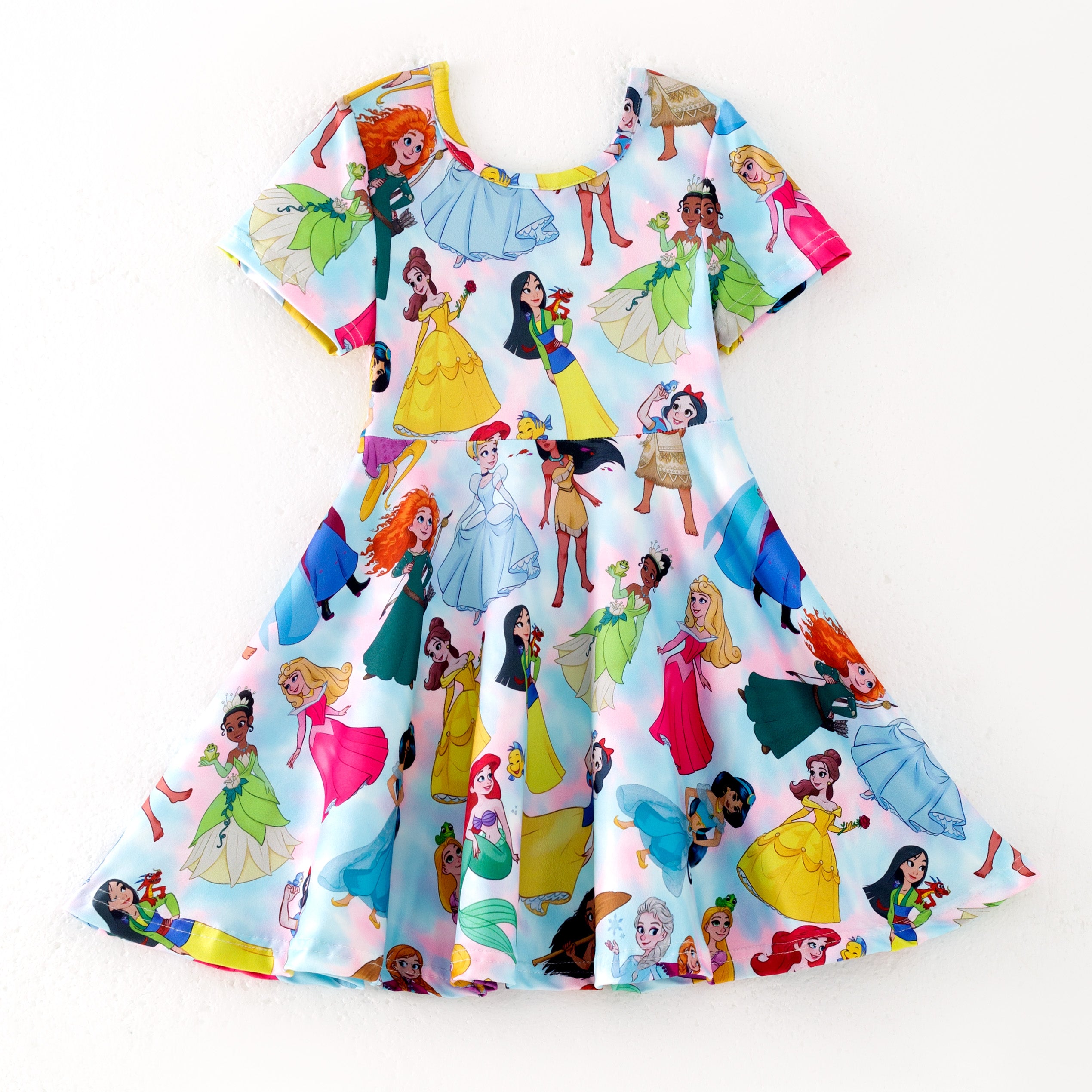 (Pre Order)Girls Cute Cartoon Print Twirl Dress