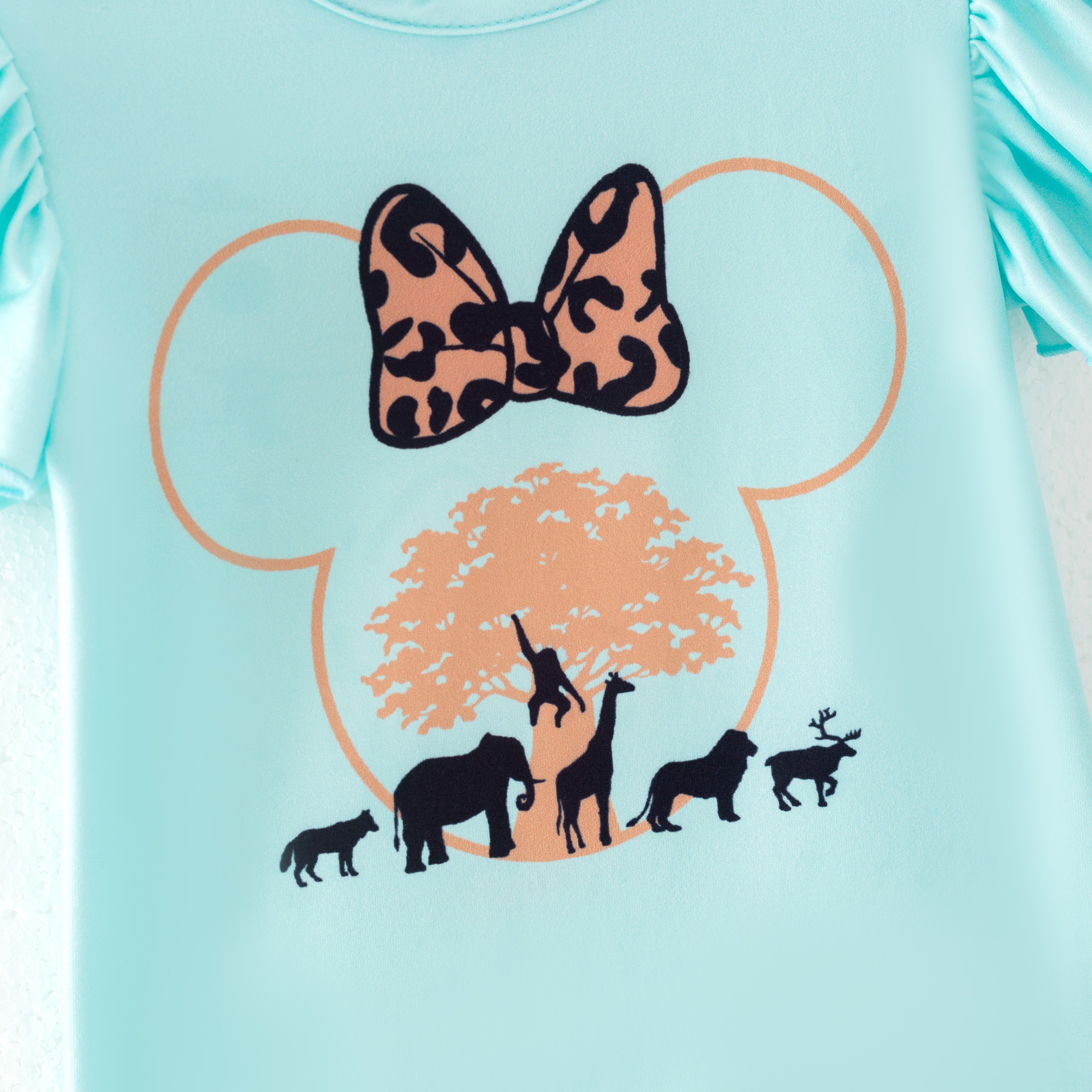(Pre Order)Girls Spring and Summer Cartoon Print Skort Set