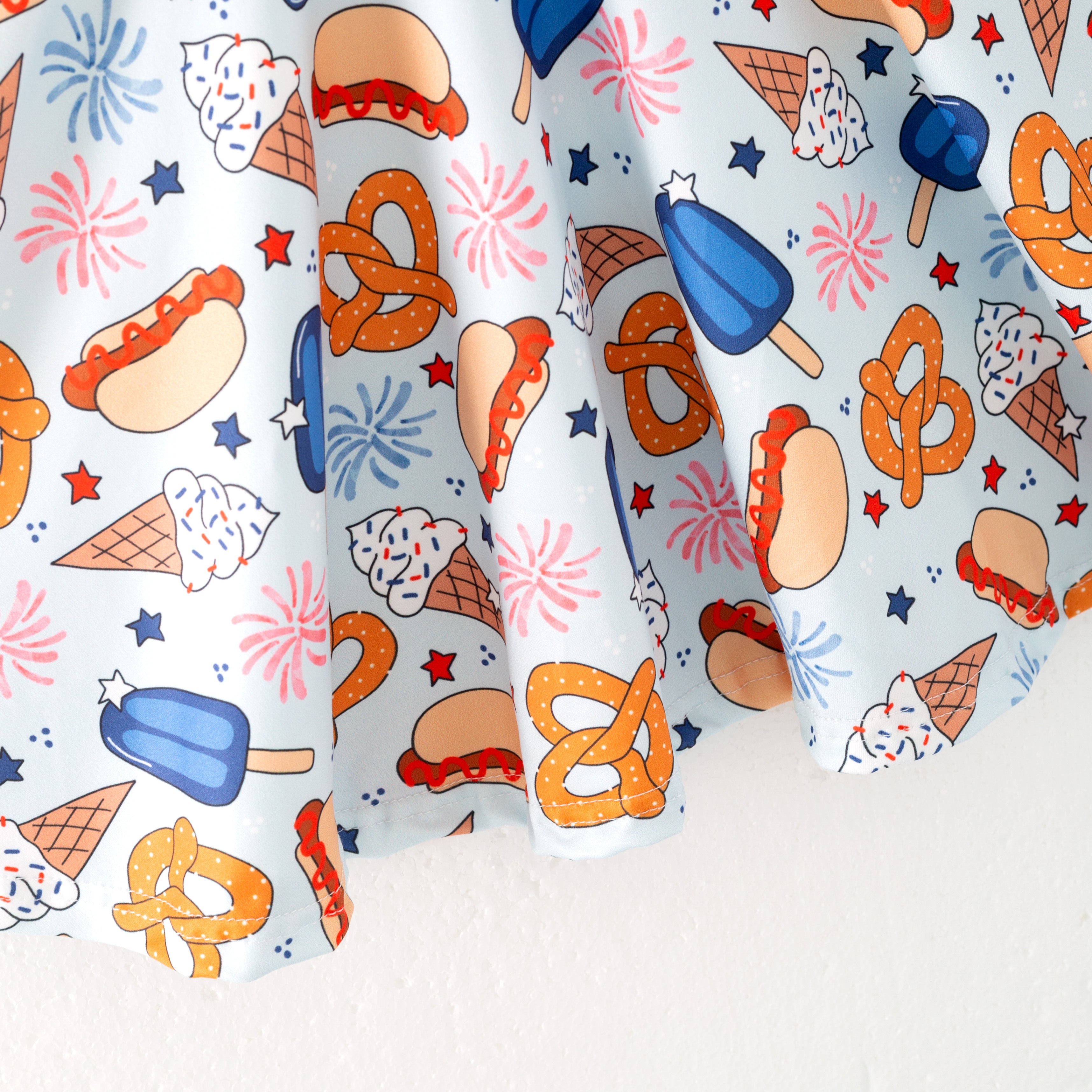 (Pre Order)Girls Patriotic Print Dress