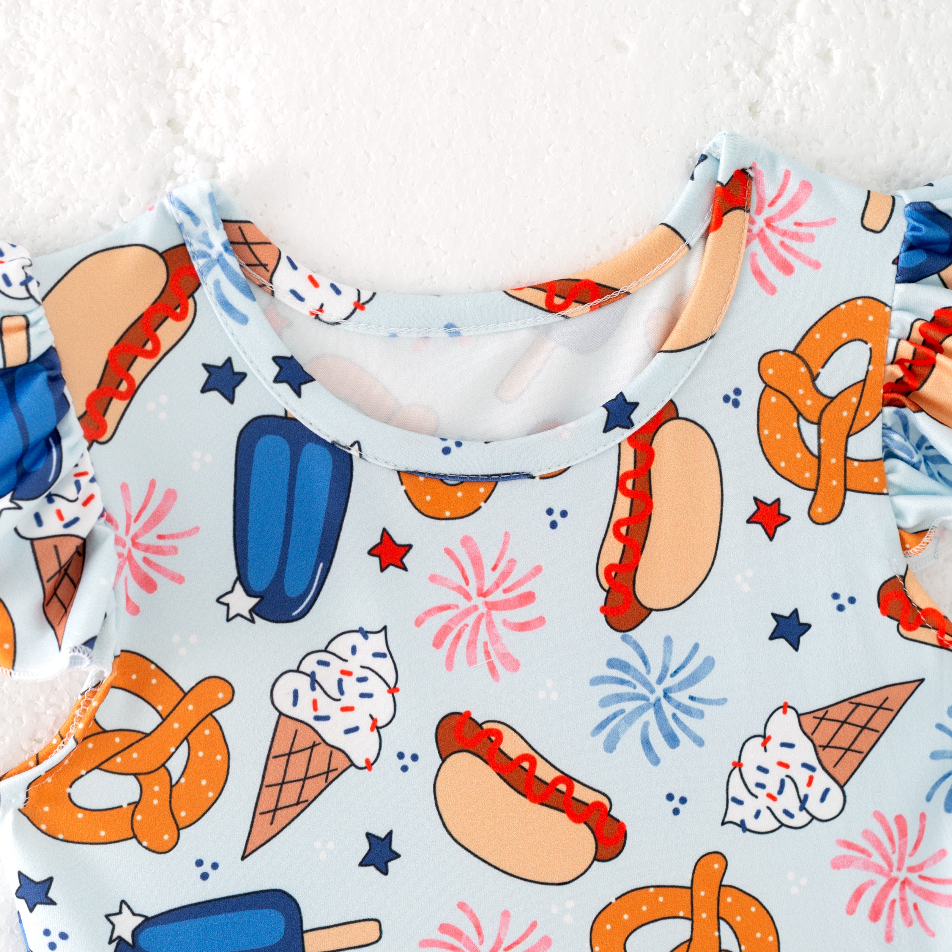 (Pre Order)Girls Patriotic Print Dress
