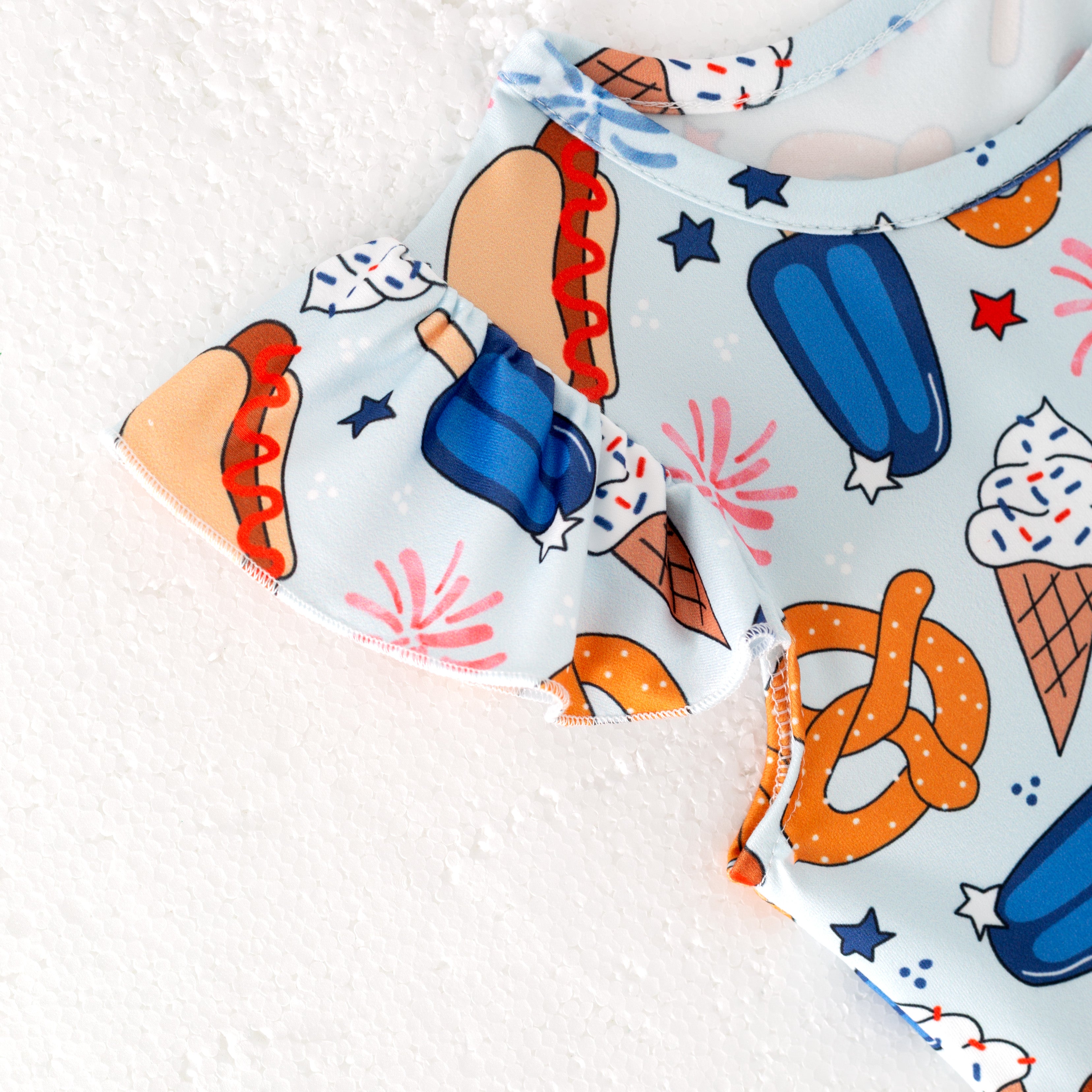 (Pre Order)Girls Patriotic Print Dress