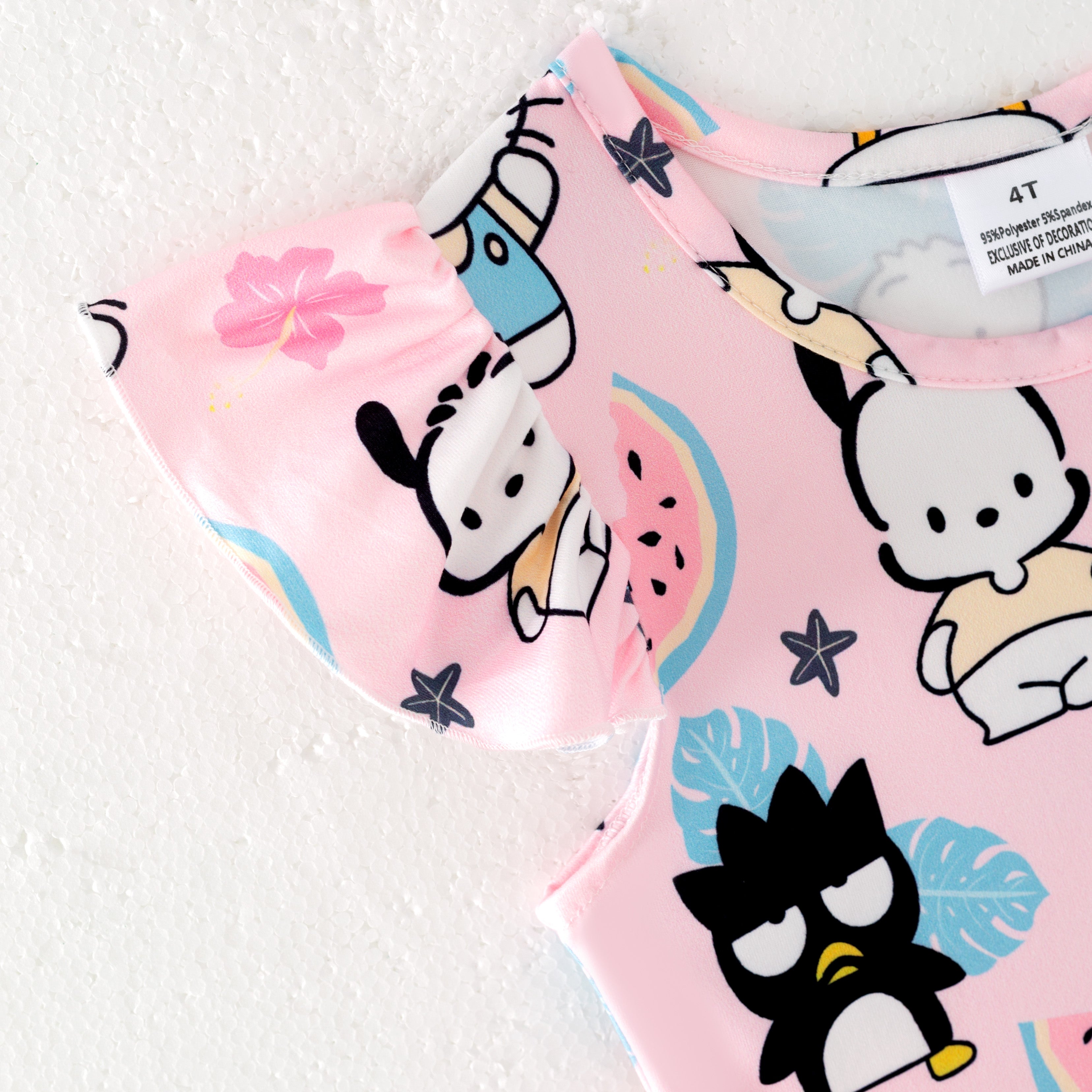 (Pre Order)Girls Spring and Summer Cartoon Print Dress