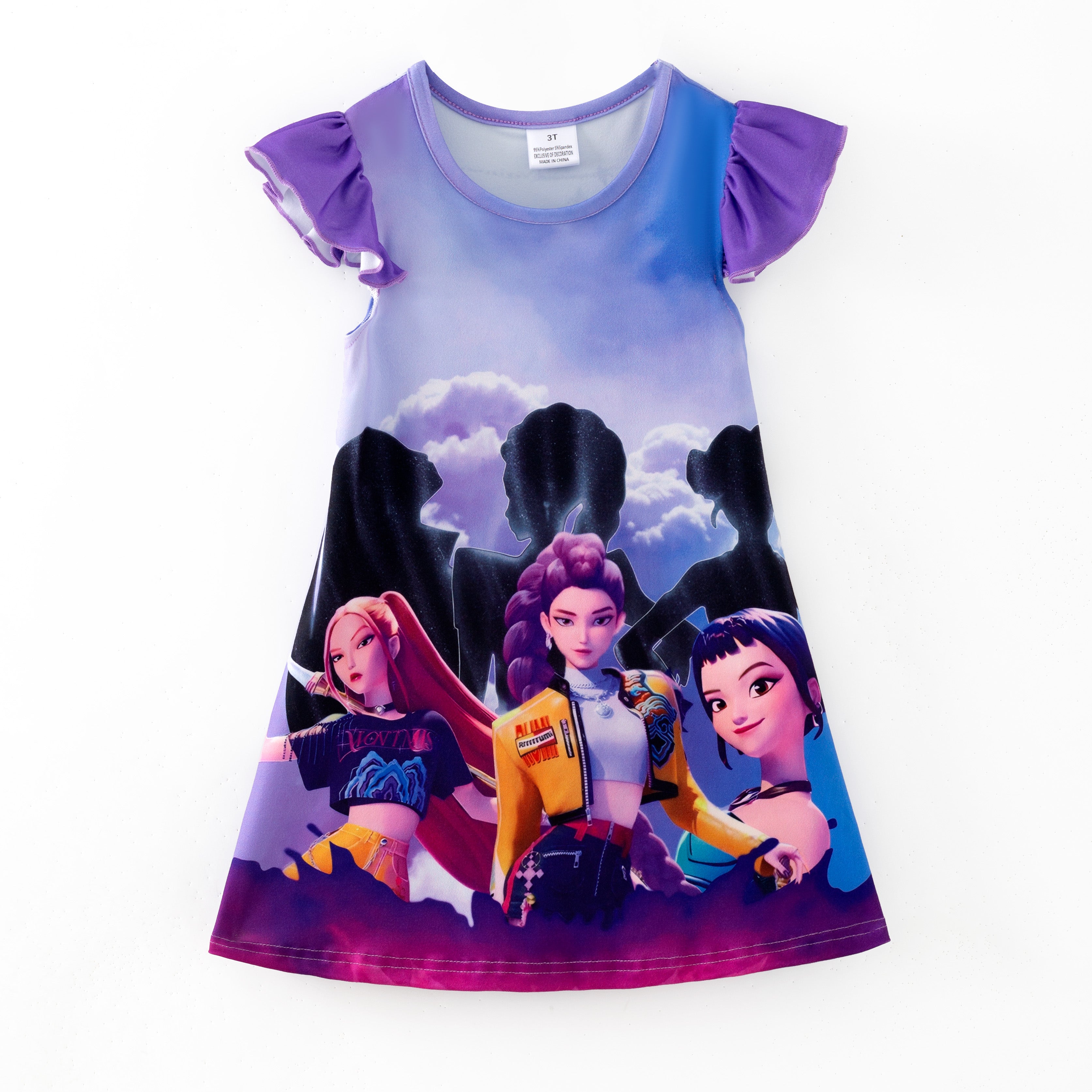 (Pre Order,Prepack Zone)Girls Movie Character Print Dress(Mix Size)