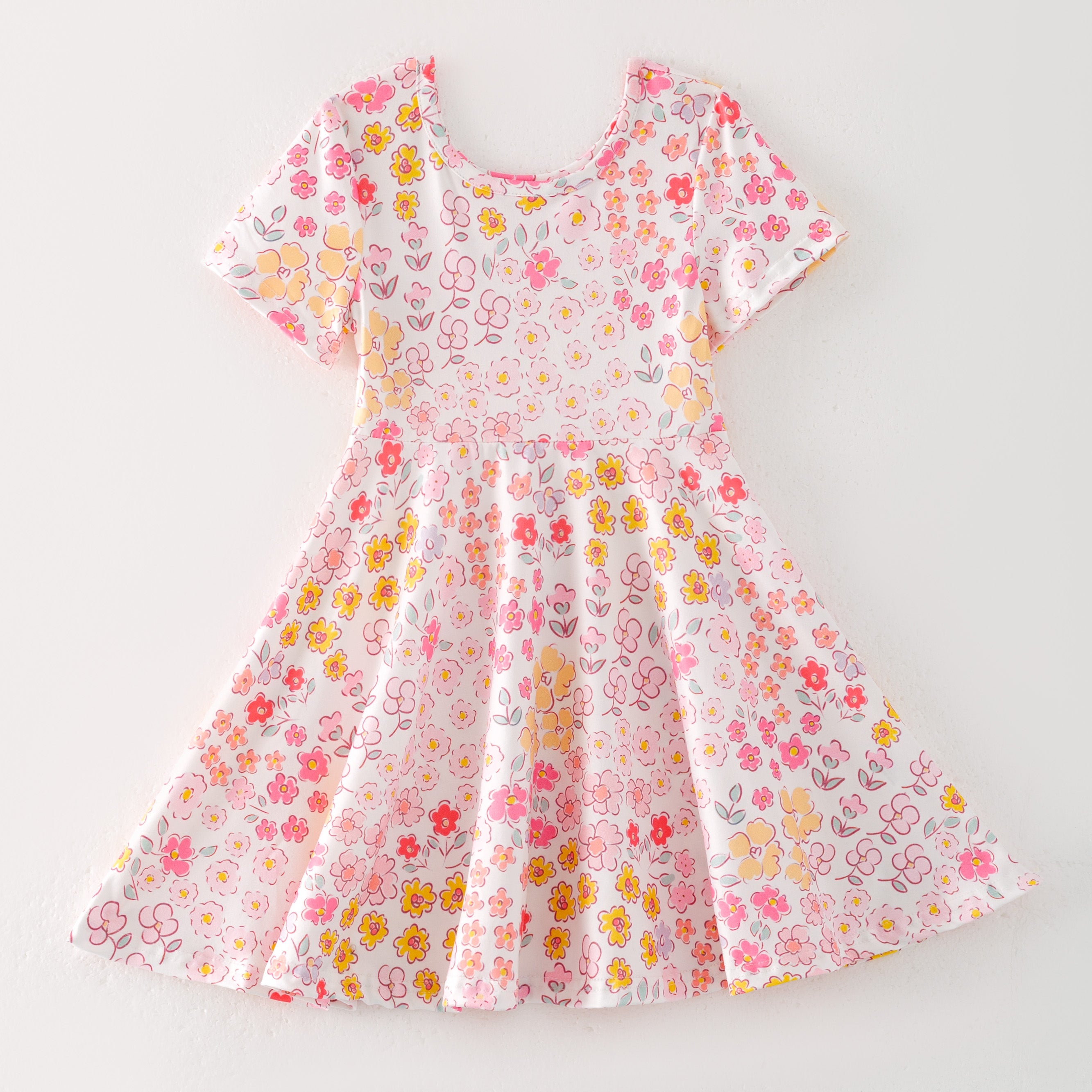 (Pre Order)Girls Spring and Summer Horse&Chick Print Dress