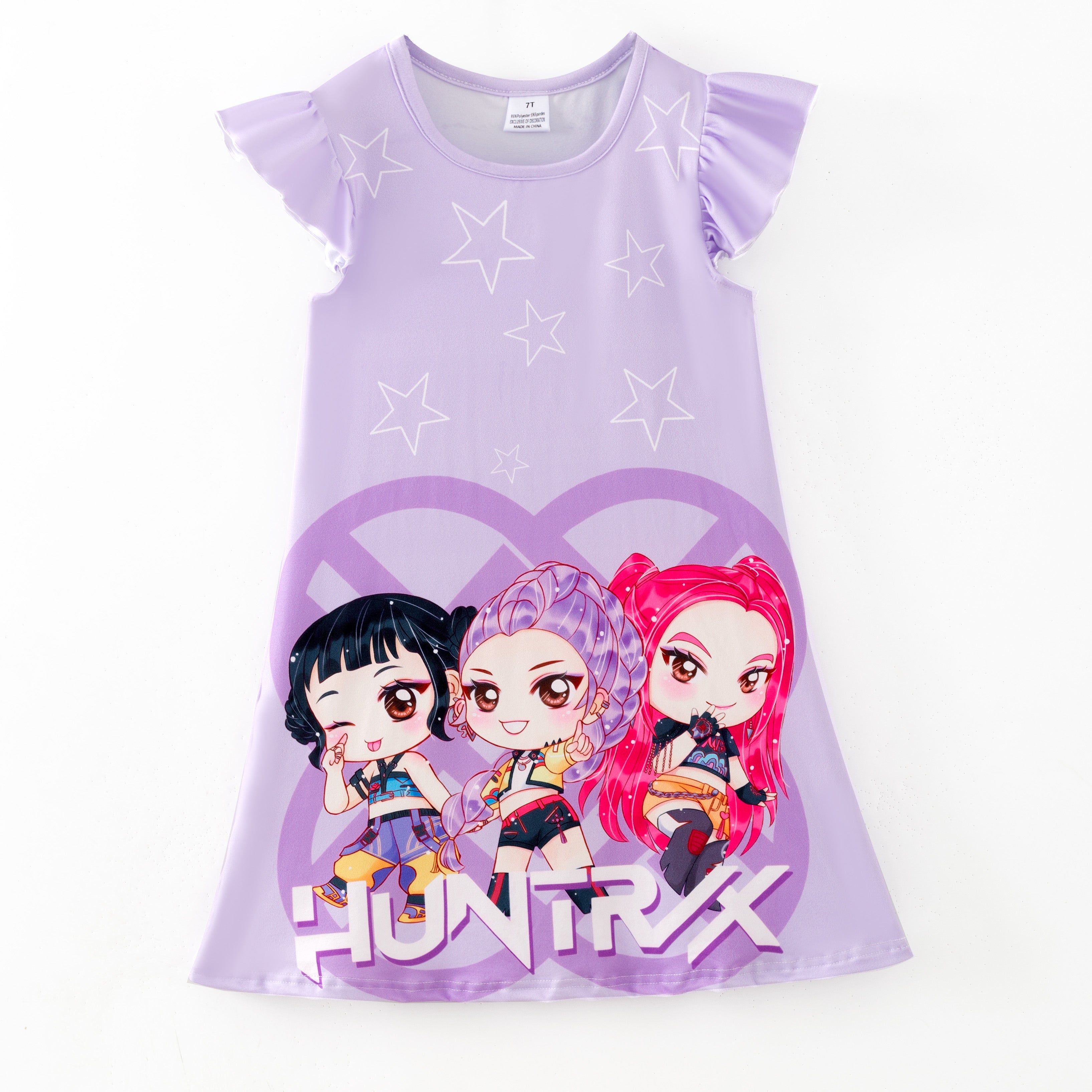 (Pre Order,Prepack Zone)Girls Movie Character Print Dress(Mix Size)