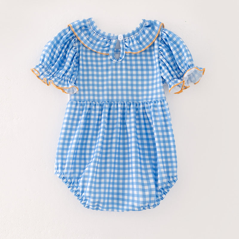 (In Stock B49-3-1)Baby Girls Cartoon Embroidery Romper