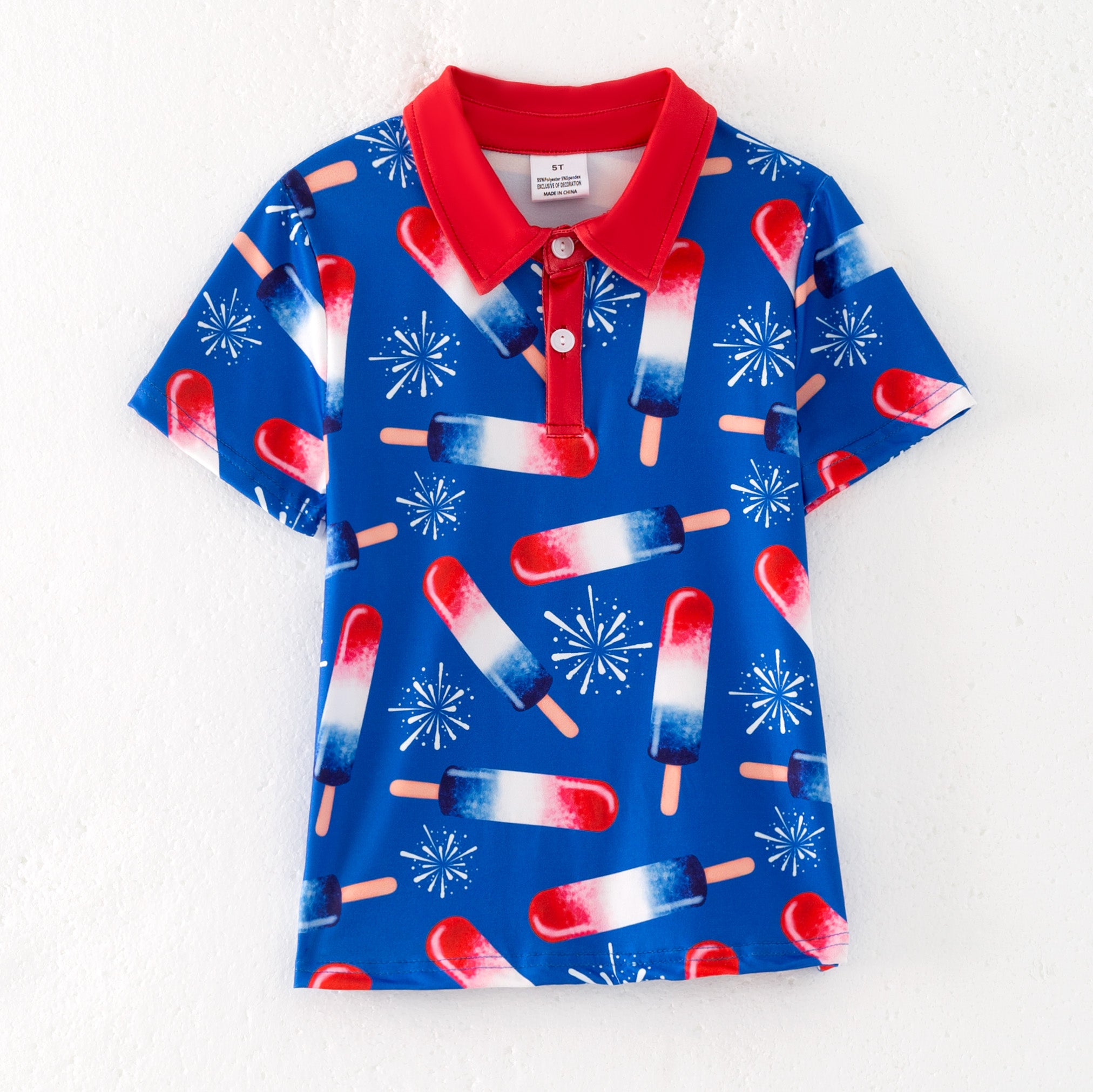 (Pre Order)Boys Patriotic Print Top