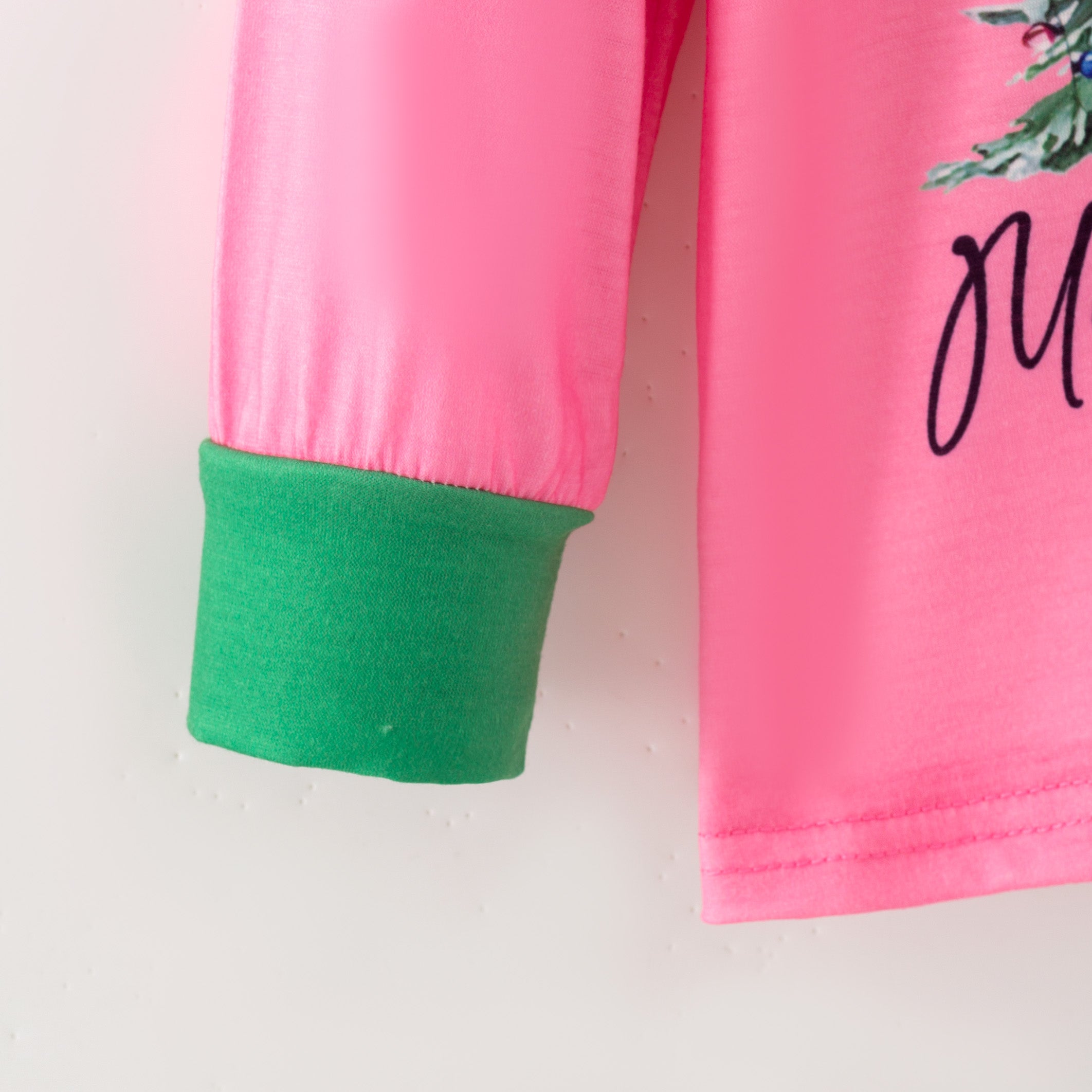 (In Stock)Girls Christmas Santa Claus Print Pajamas