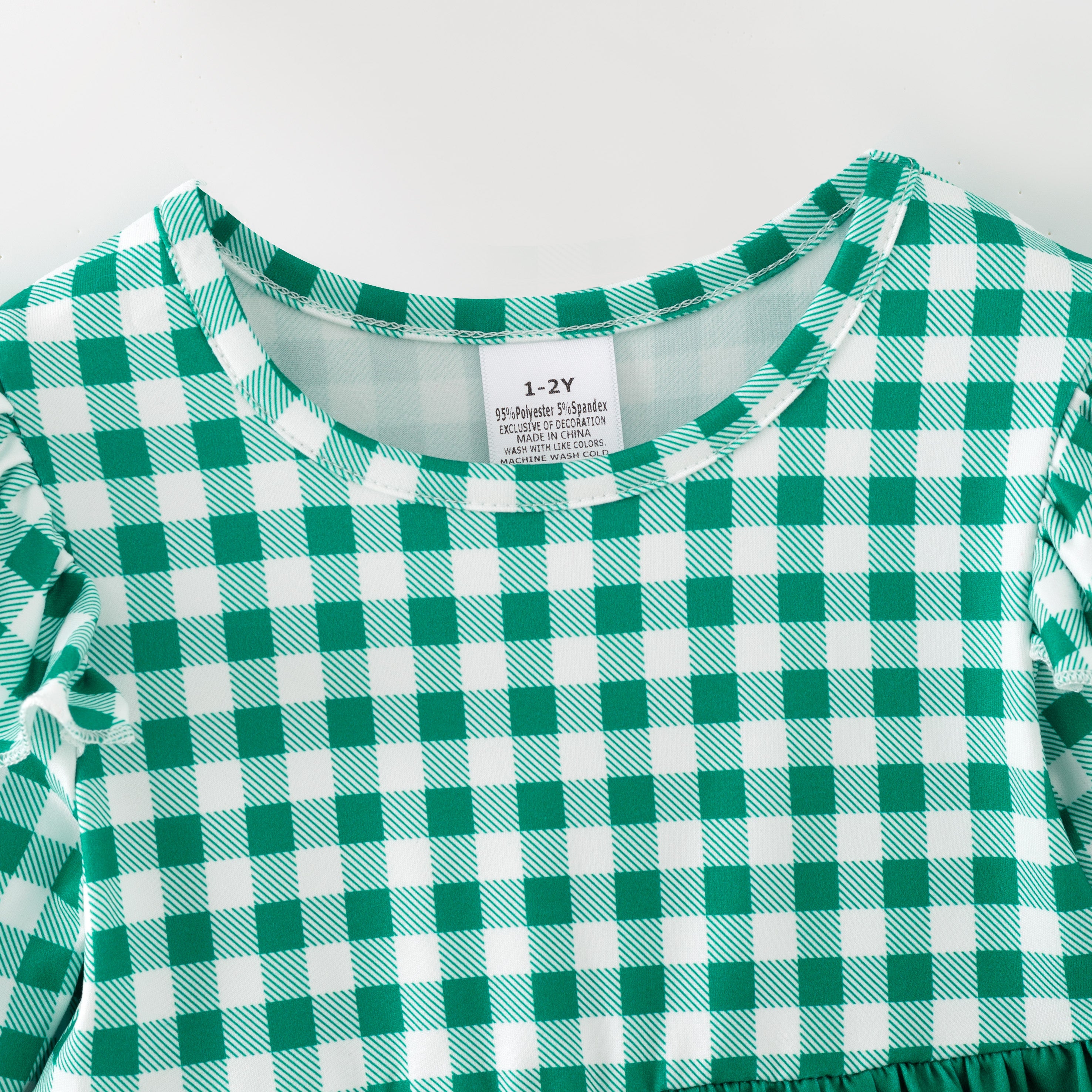 (In Stock)Girls Christmas Santa Claus Print Dress