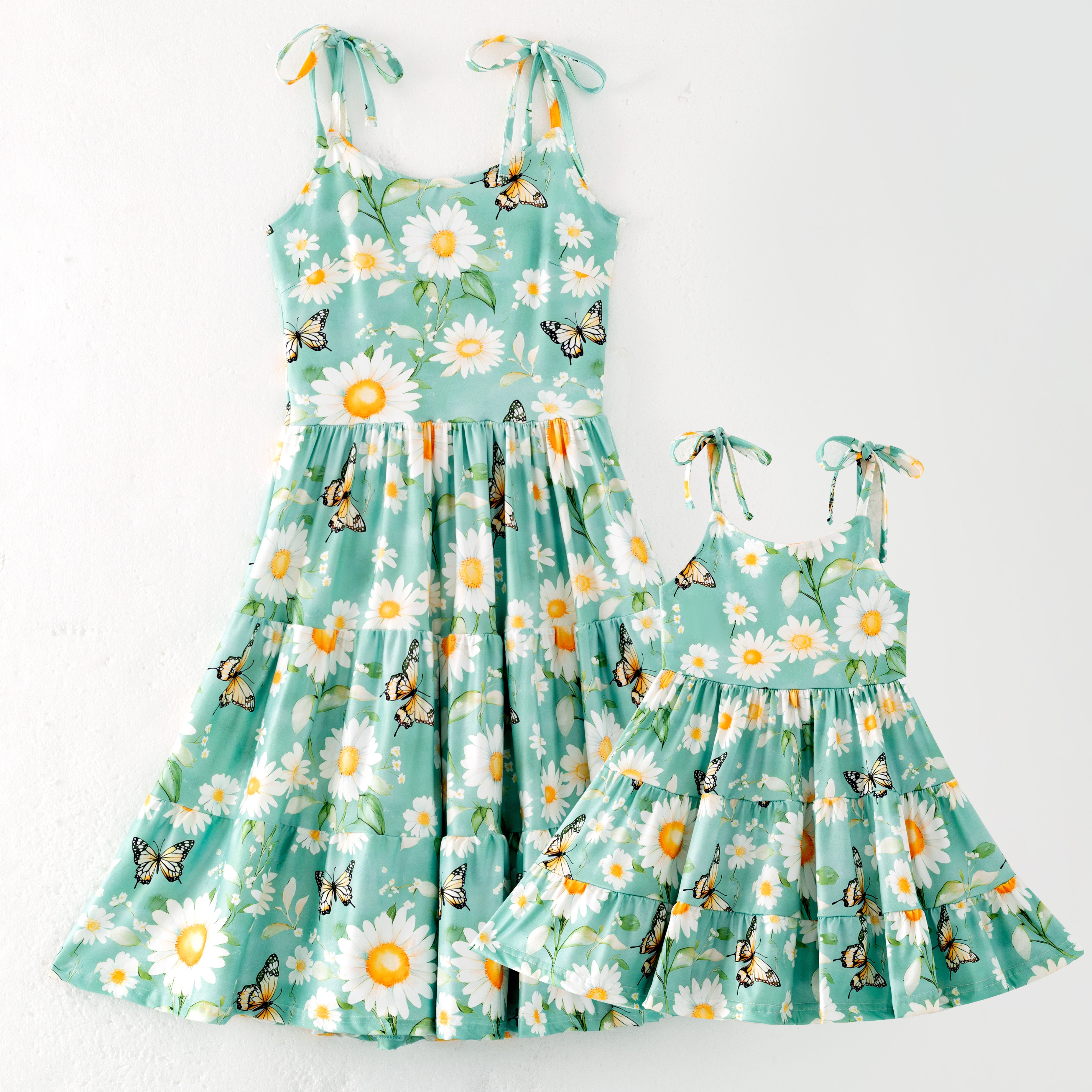 (Pre Order)Mommy and Me Spring&Summer Floral Print Slip Dress