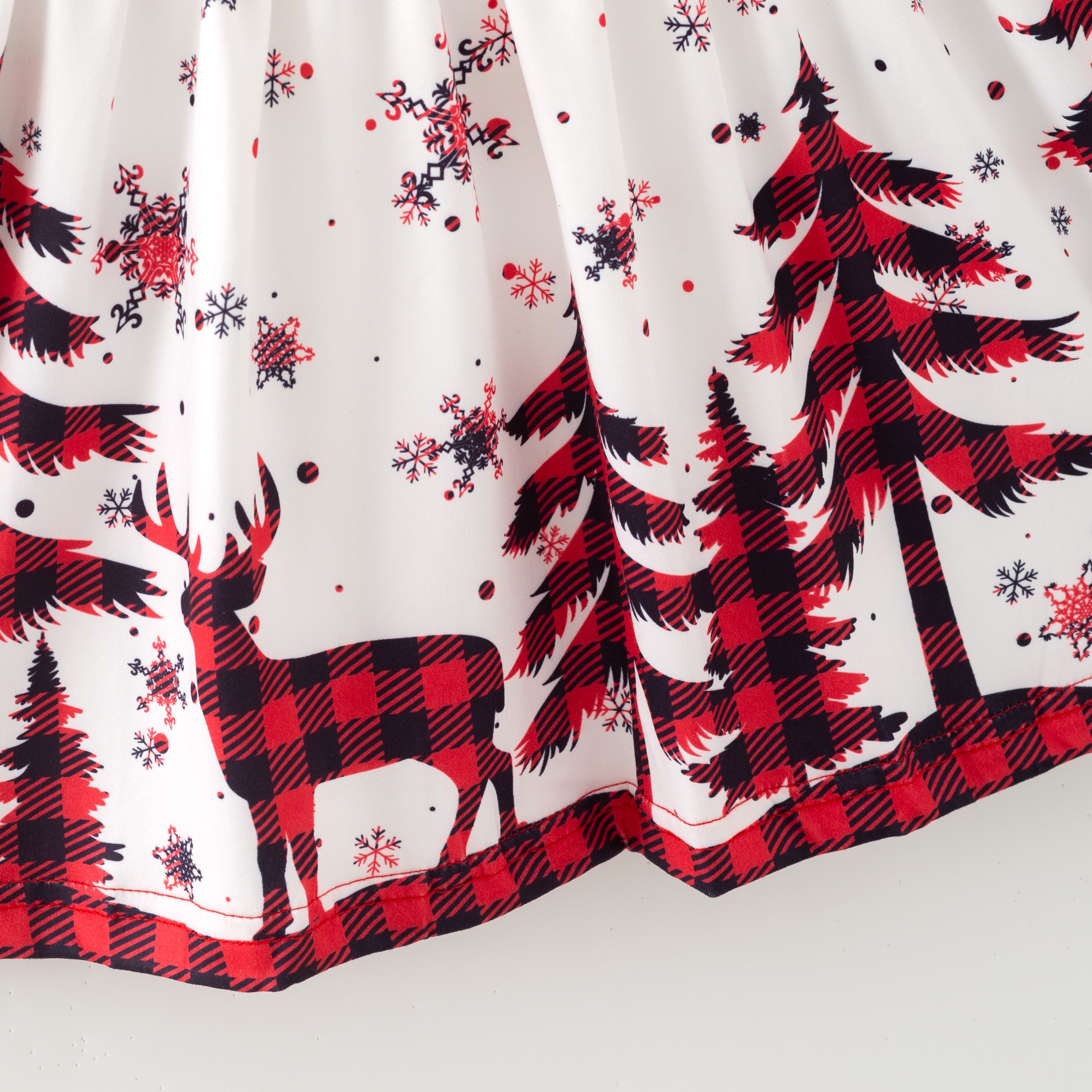 (In Stock)Girls Christmas Tree Print Dress