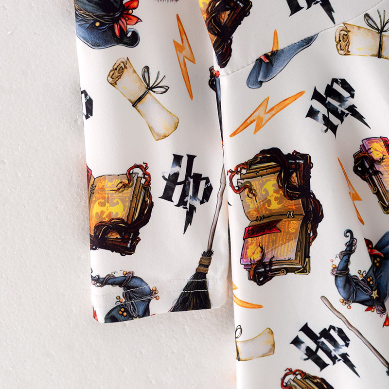 (In Stock L21-1-3)Girls Christmas Print Milk Silk Dress