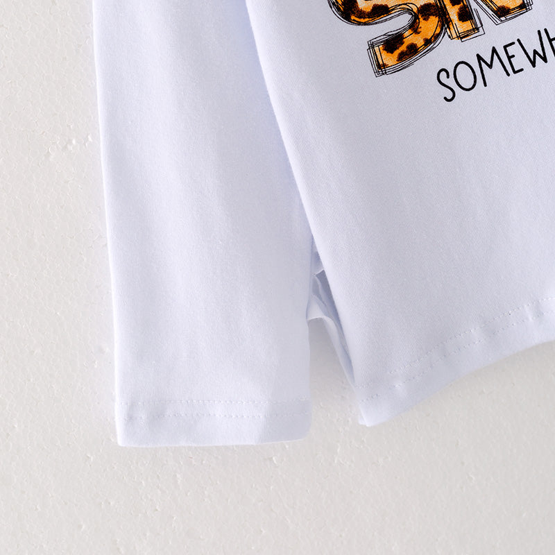 (In Stock L25-1-2)Girls Christmas Let It Snow Print Outfit Set