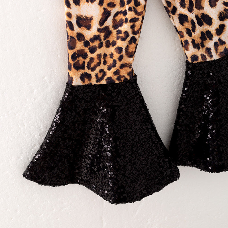 (In Stock L25-1-2)Girls Christmas Let It Snow Print Outfit Set