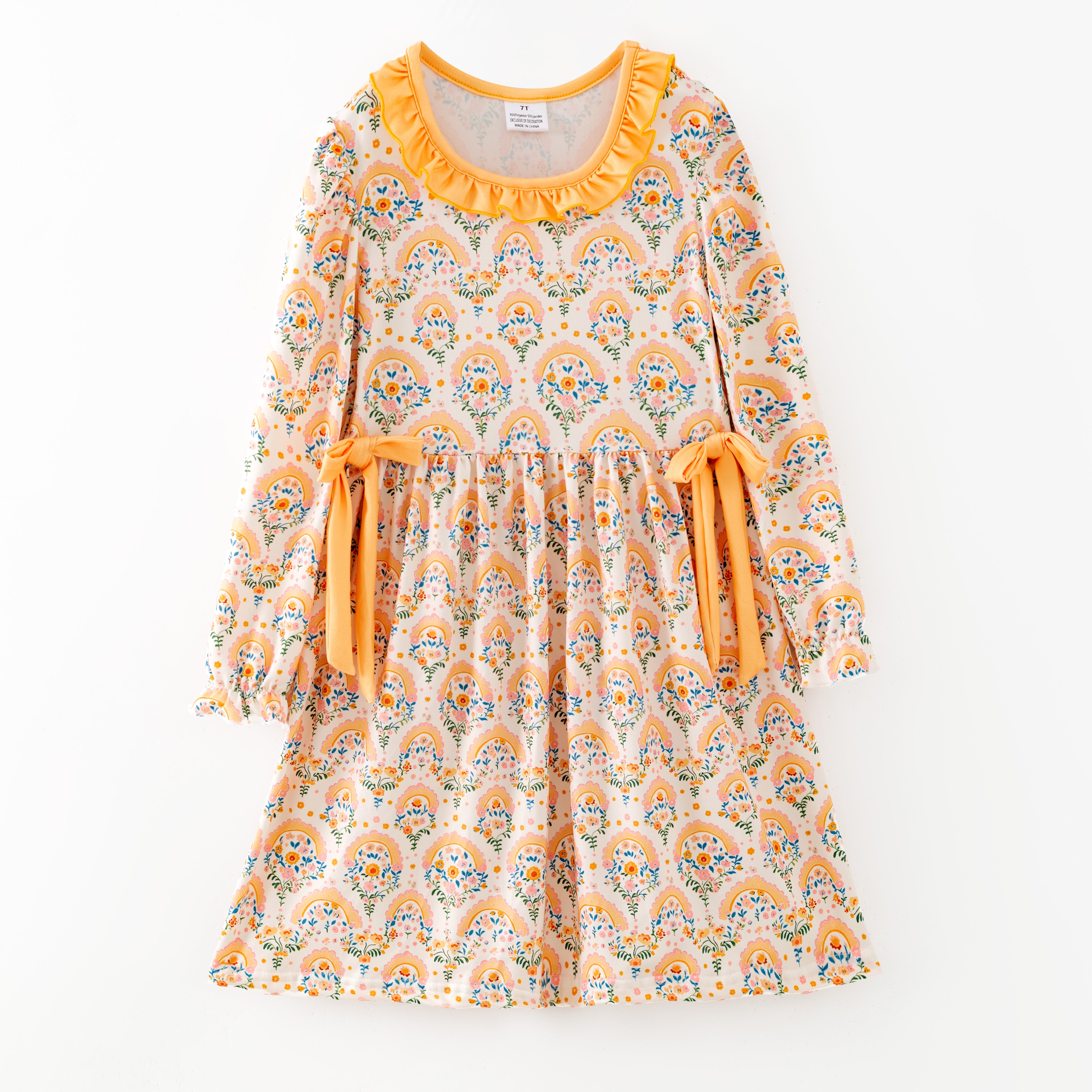 (Pre Order,Prepack Zone)Girls Christmas Floral Print Dress,Set&Top(Mix Size)