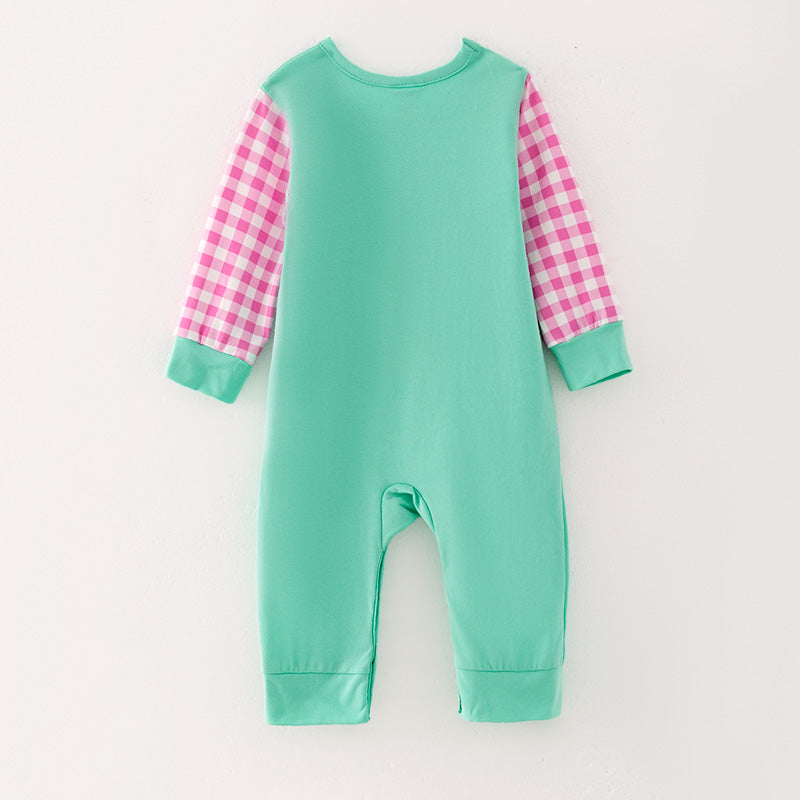 (In Stock L7-1-1)Baby Boys Christmas Embroidery Smocked Romper