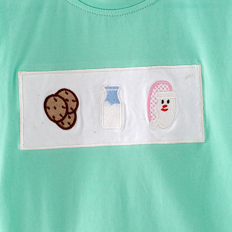 (In Stock L7-1-1)Boys Christmas Embroidery Smocked Outfit Set