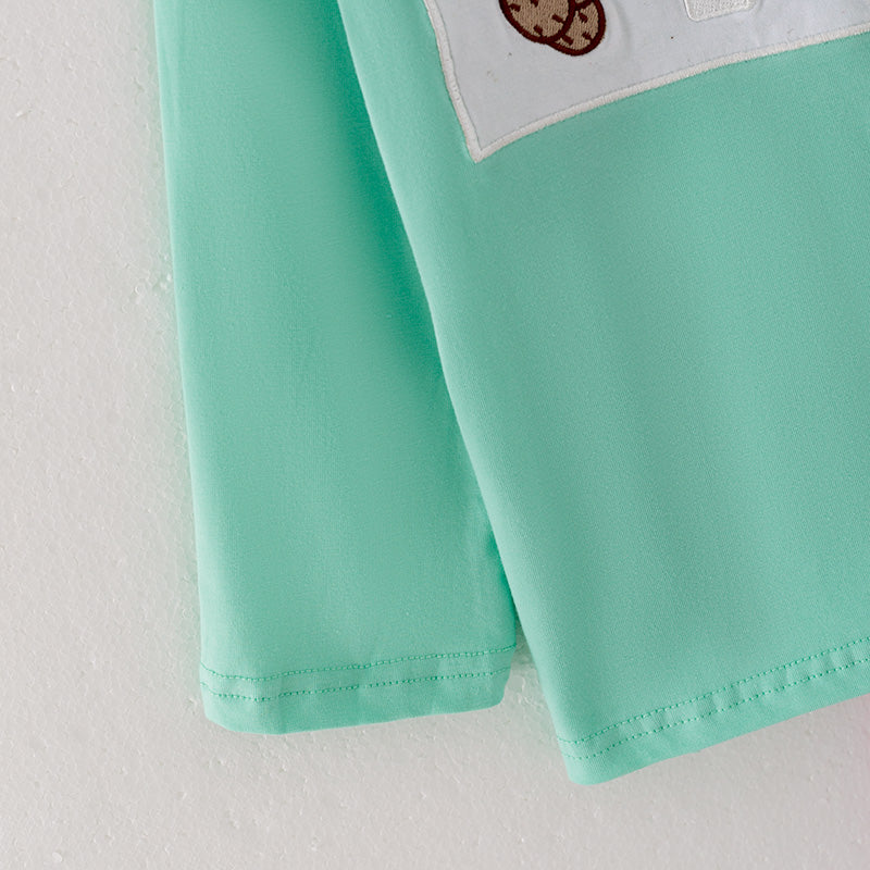 (In Stock L7-1-1)Boys Christmas Embroidery Smocked Outfit Set