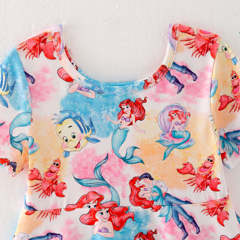 (In Stock L8-2-1)Girls Princess Print Dress