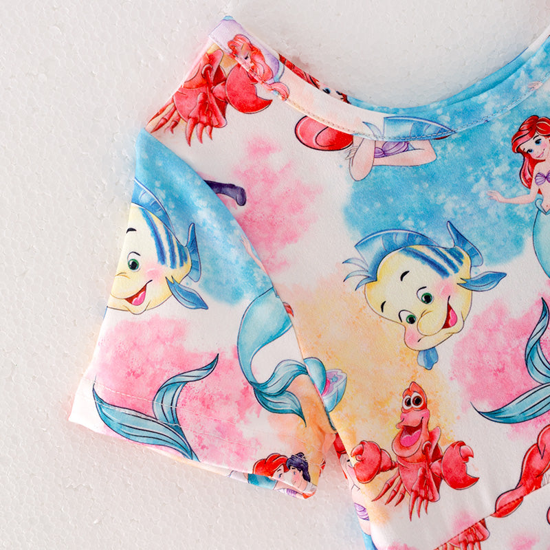 (In Stock L8-2-1)Girls Princess Print Dress