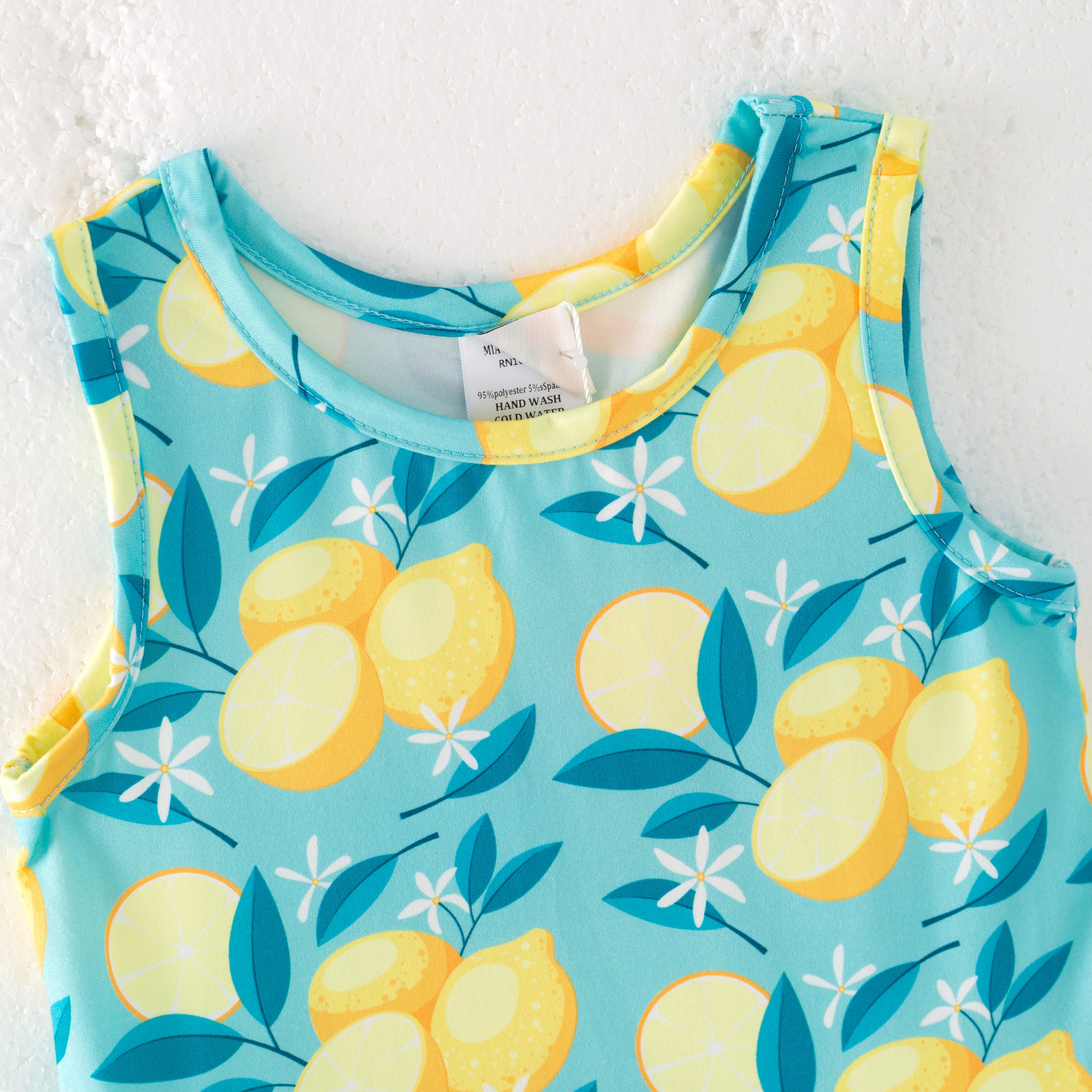 (In Stock)Girls Summer Lemon Print Outfit Set