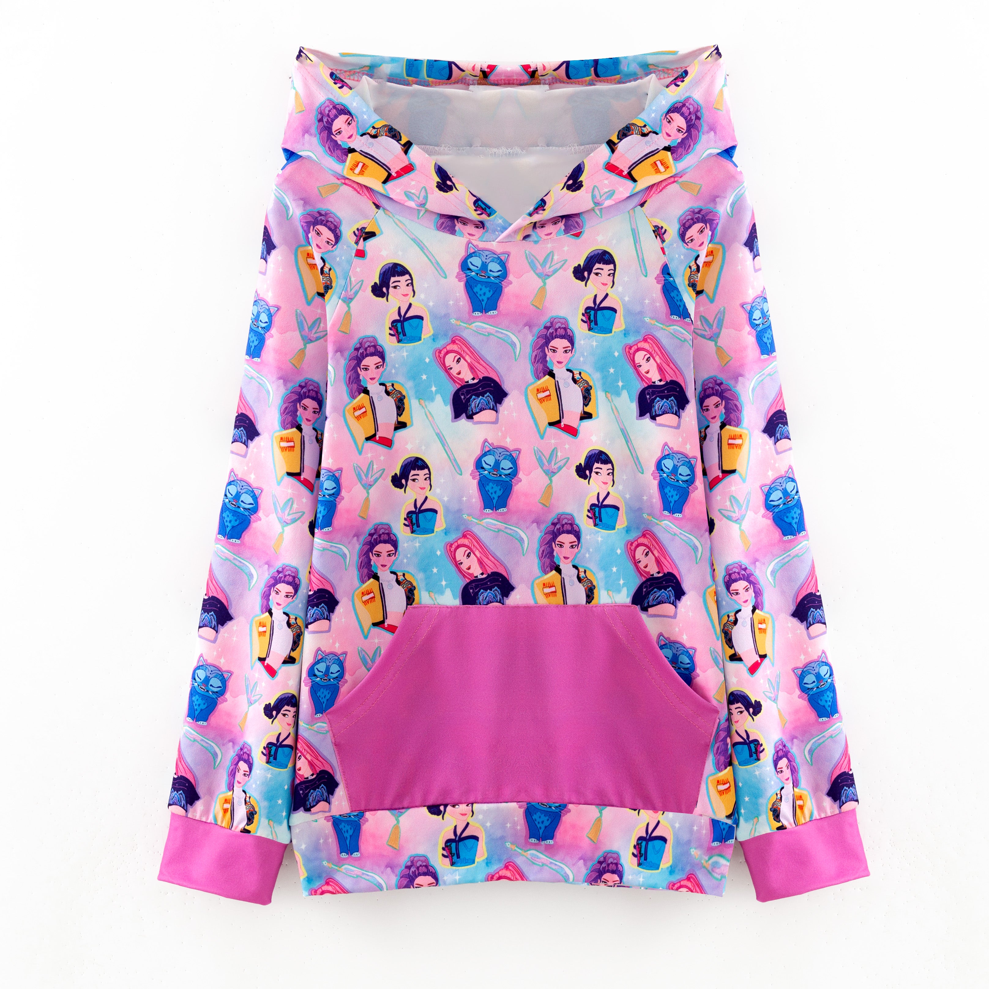 (Pre Order,Prepack Zone)Girls Movie Character Print Hoodie(Mix Size)