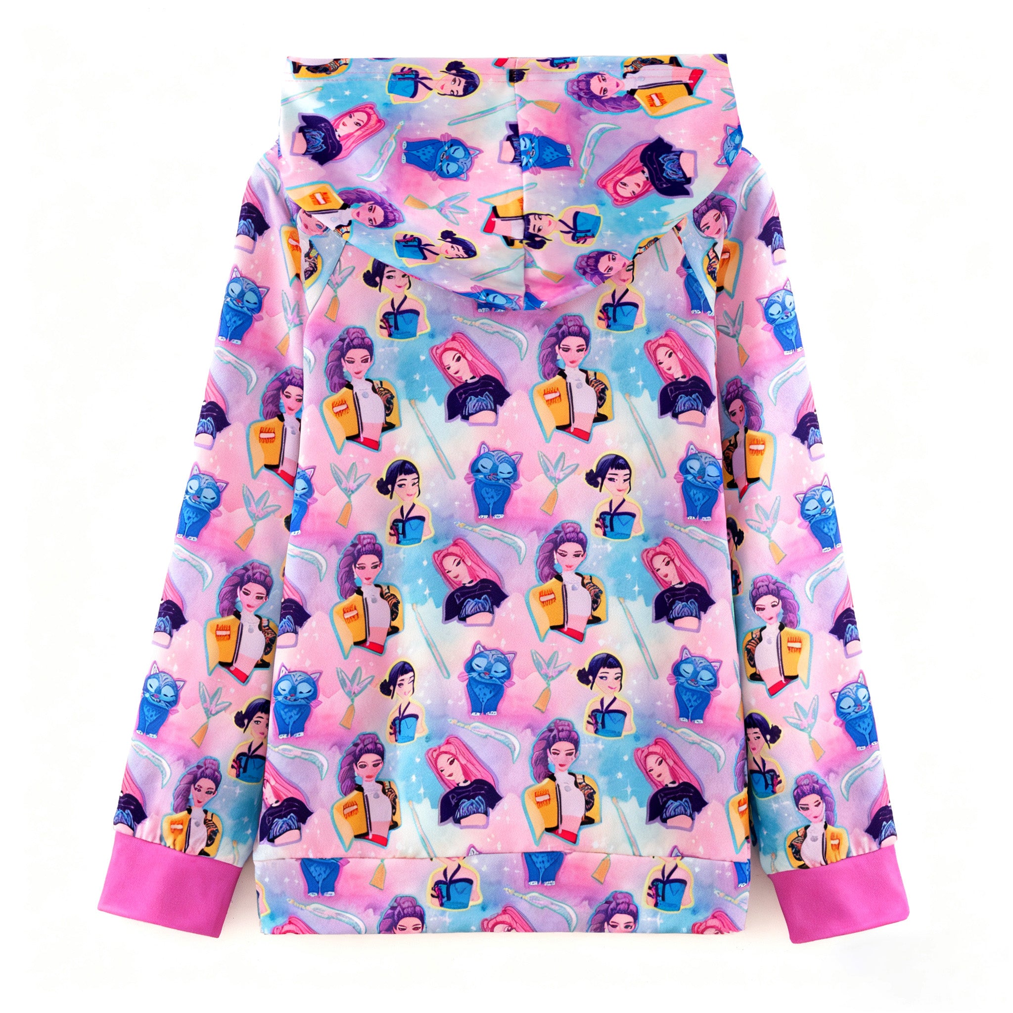 (Pre Order,Prepack Zone)Girls Movie Character Print Hoodie(Mix Size)