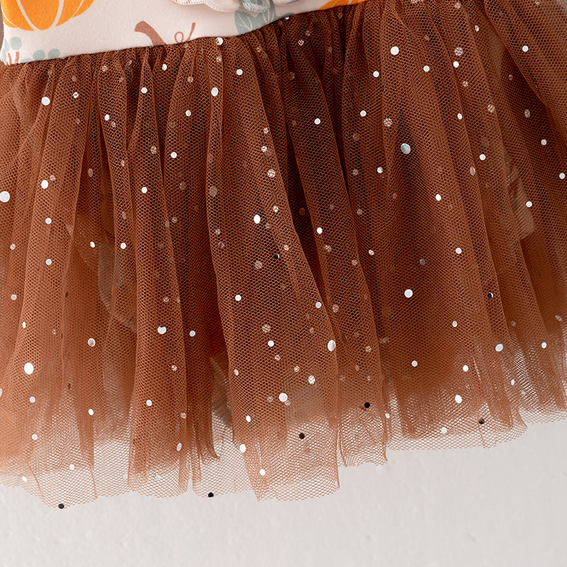 (In Stock Q12-4-1)Baby Girls Thanksgiving Print Romper