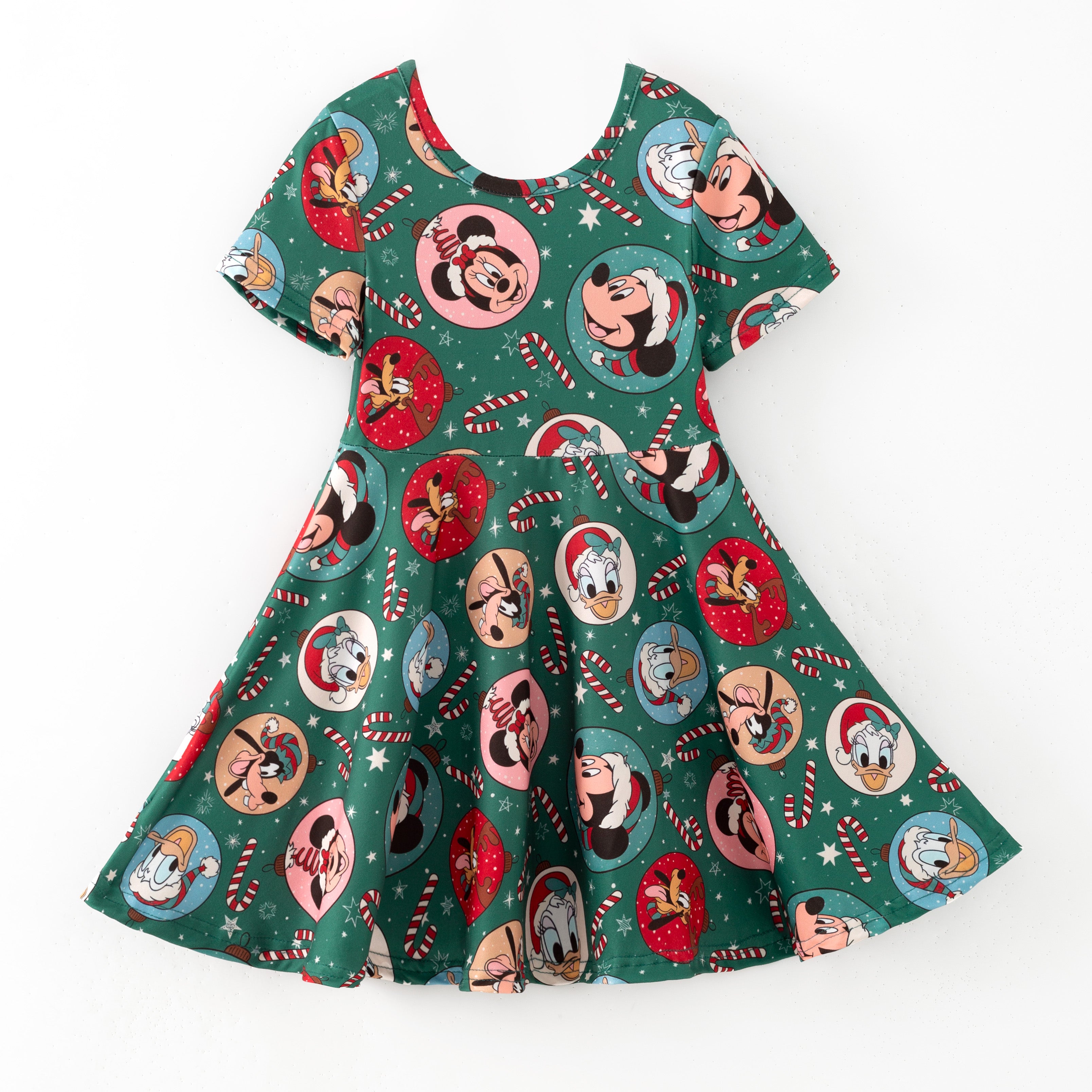 (Pre Order,Prepack Zone)Girls Christmas Cartoon Print Dress(Mix Size)