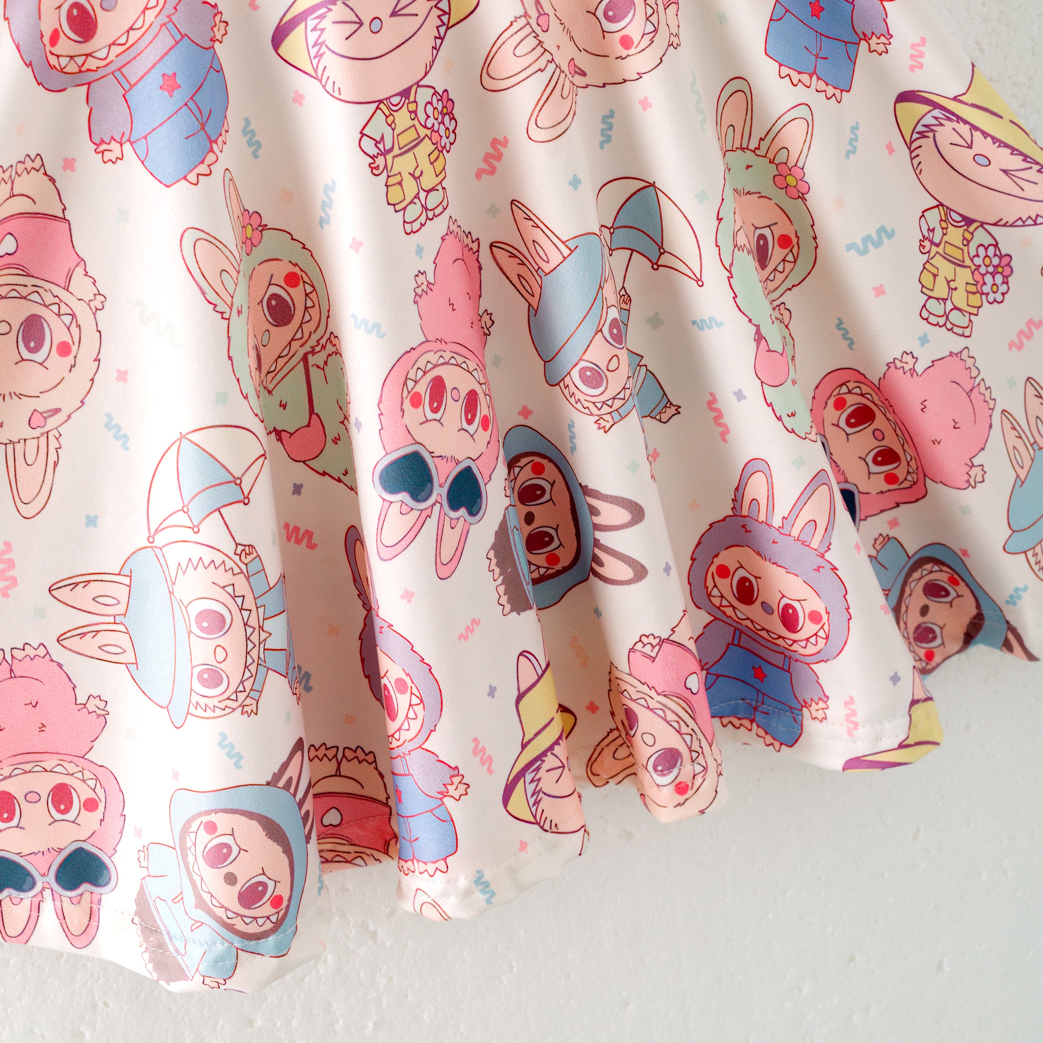 (Pre Order)Girls Spring and Summer Cartoon Print Dress
