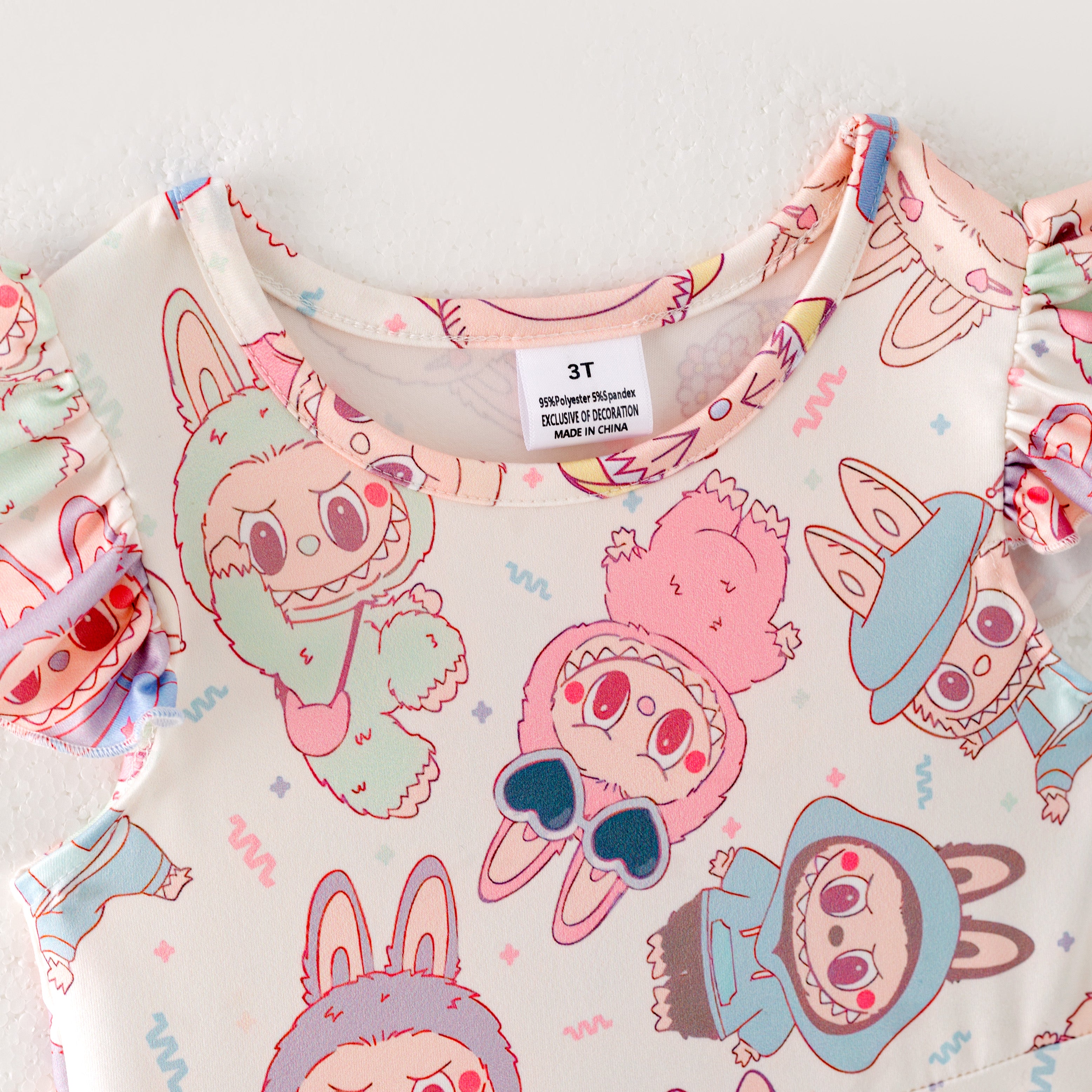 (Pre Order)Girls Spring and Summer Cartoon Print Dress