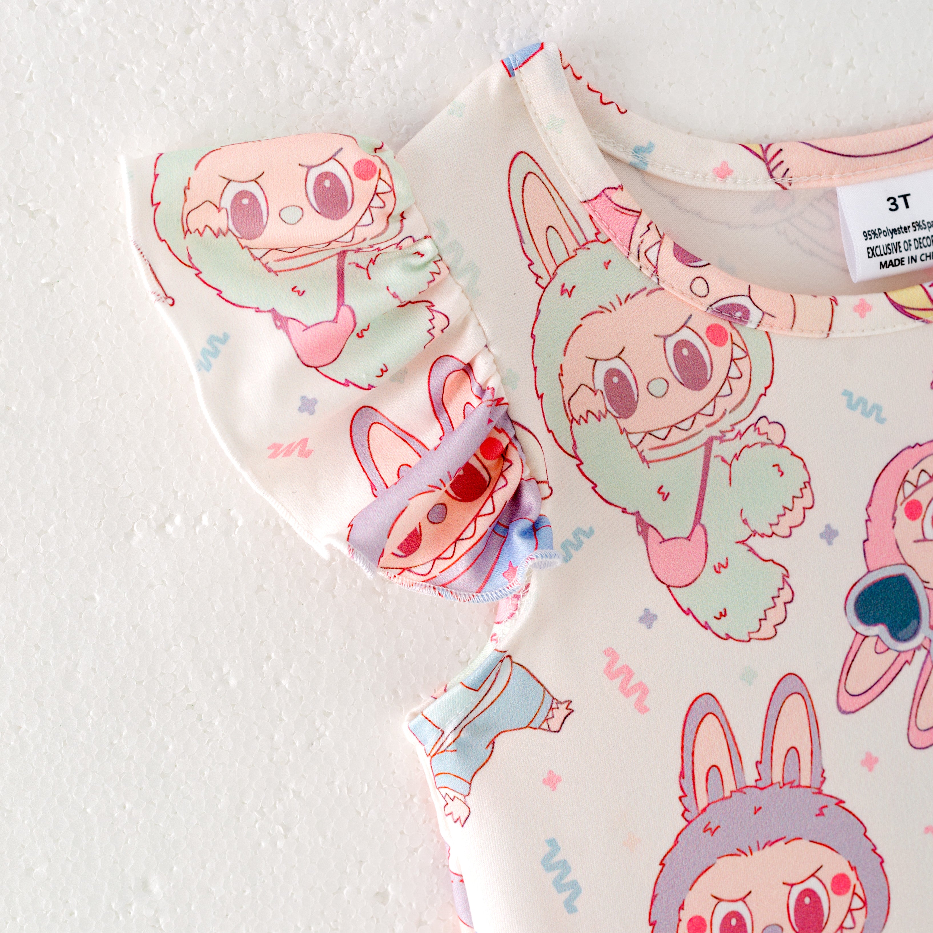 (Pre Order)Girls Spring and Summer Cartoon Print Dress