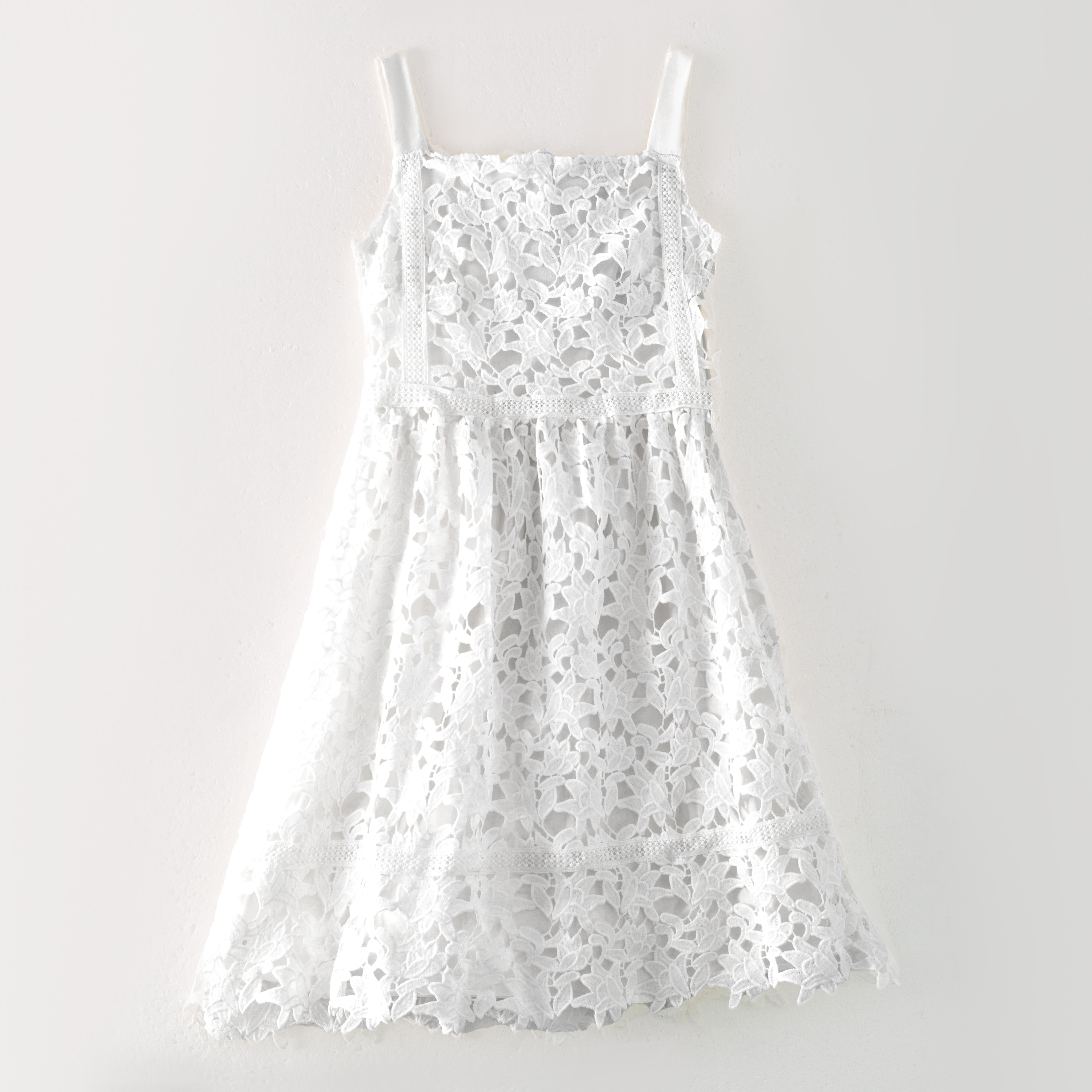 (In Stock)Mommy and Me Summer White Lace Slip Dress