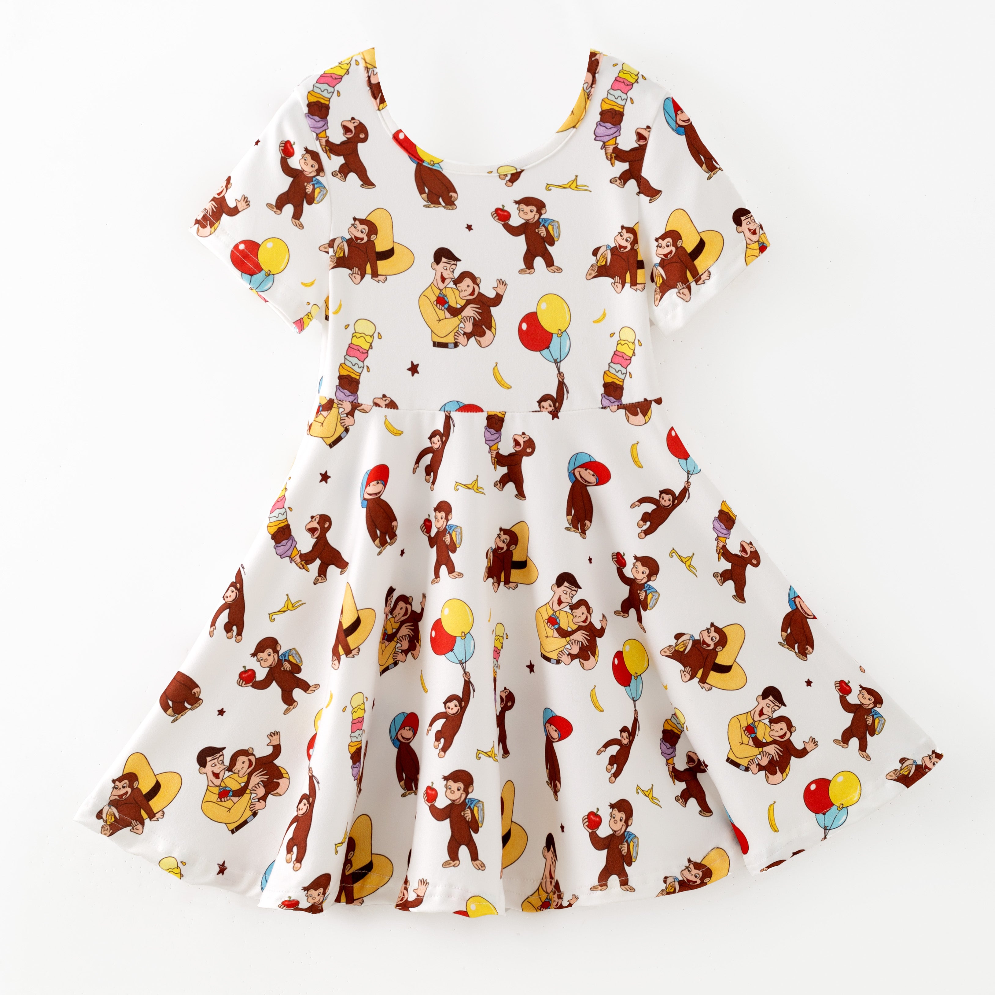 (Pre Order,Prepack Zone)Siblings Cartoon Print Dress&Romper