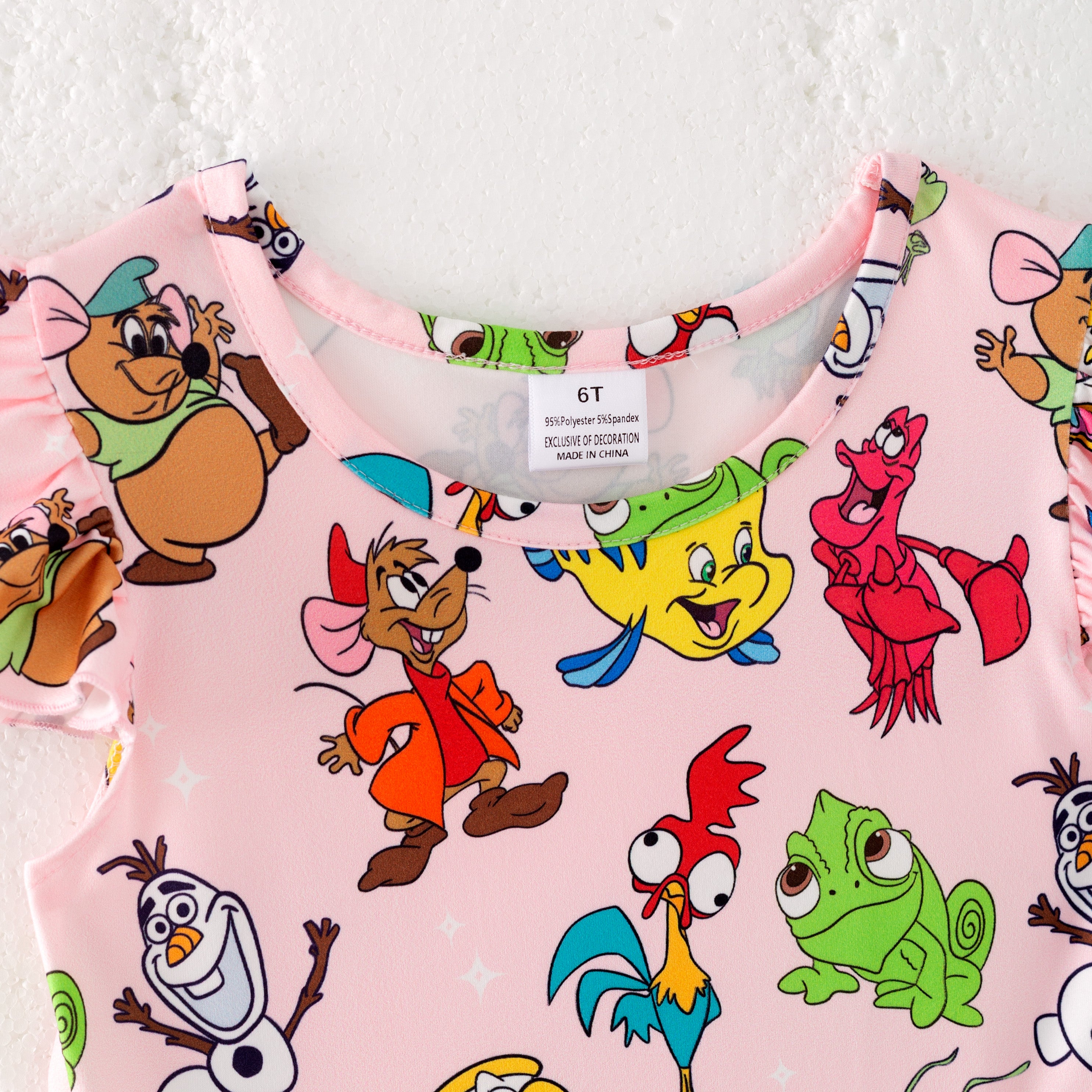 (Pre Order)Girls Spring and Summer Cartoon Print Dress