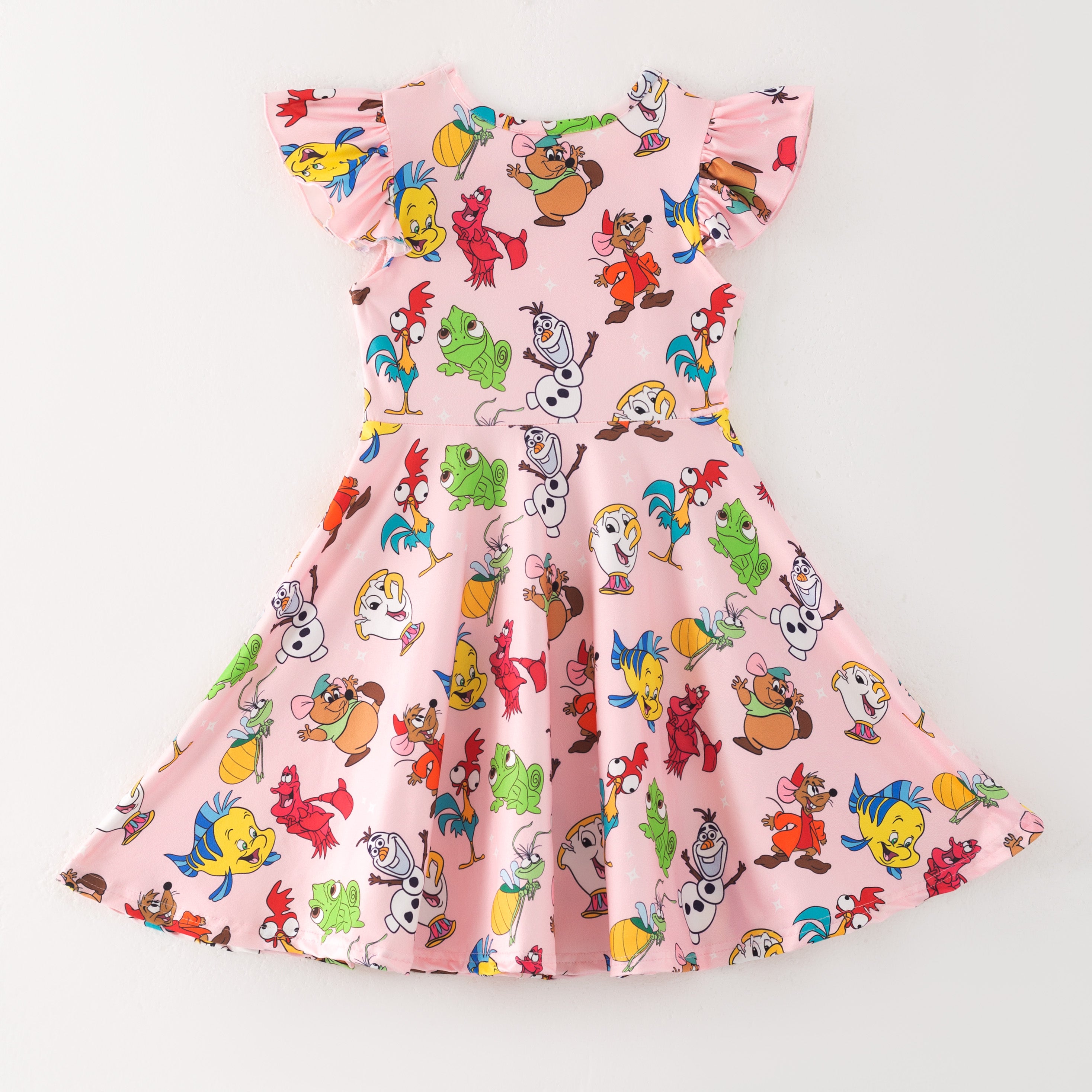 (Pre Order)Girls Spring and Summer Cartoon Print Dress