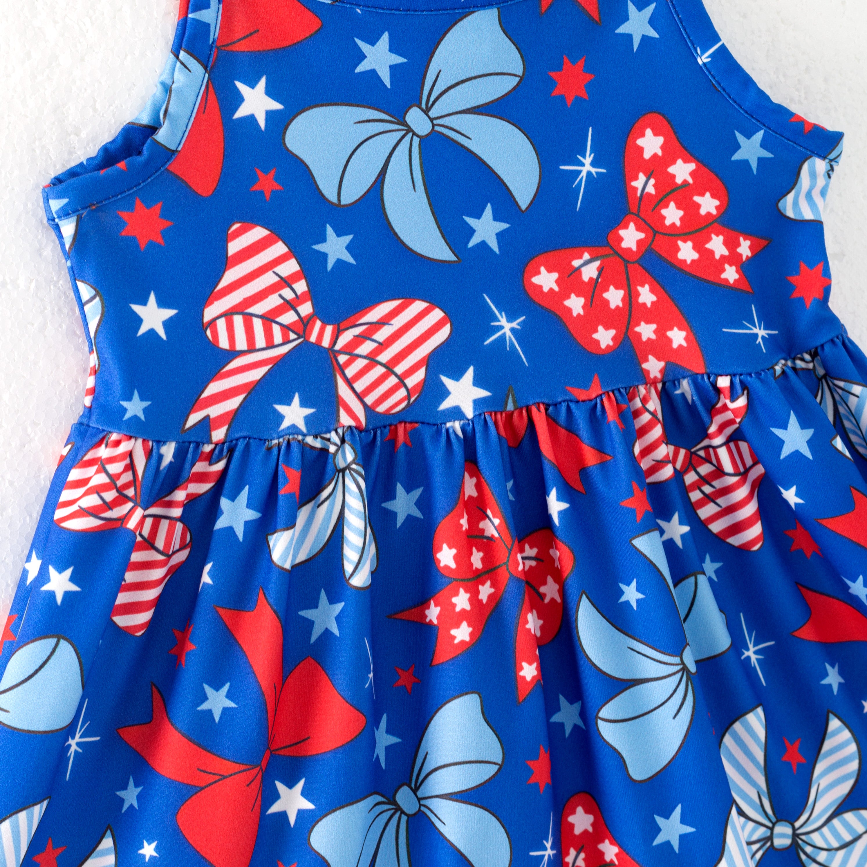 (Pre Order)Patriotic Print Strap Dress