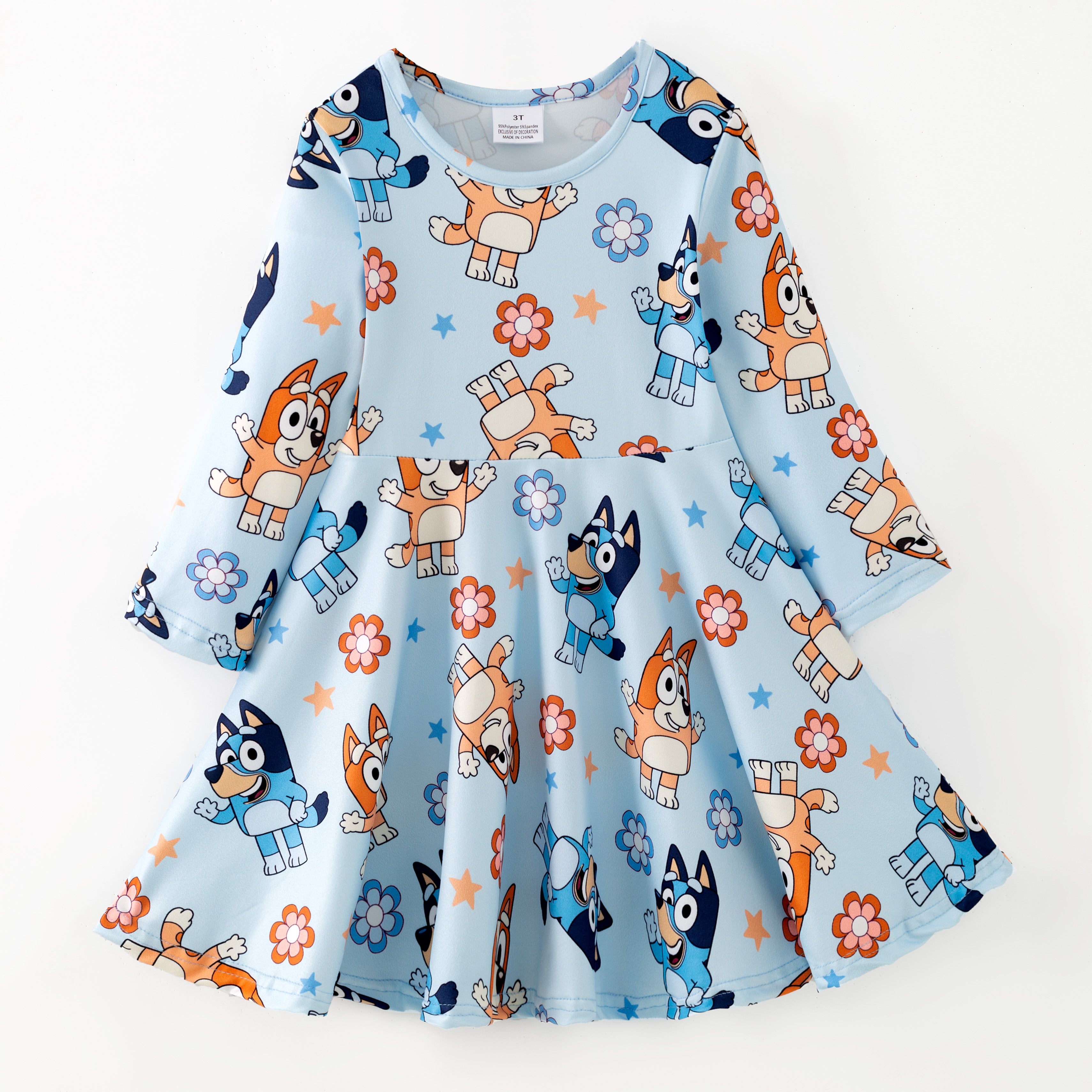 (Pre Order,Prepack Zone)Girls Cartoon Print Dress&Pajamas(Mix Size)