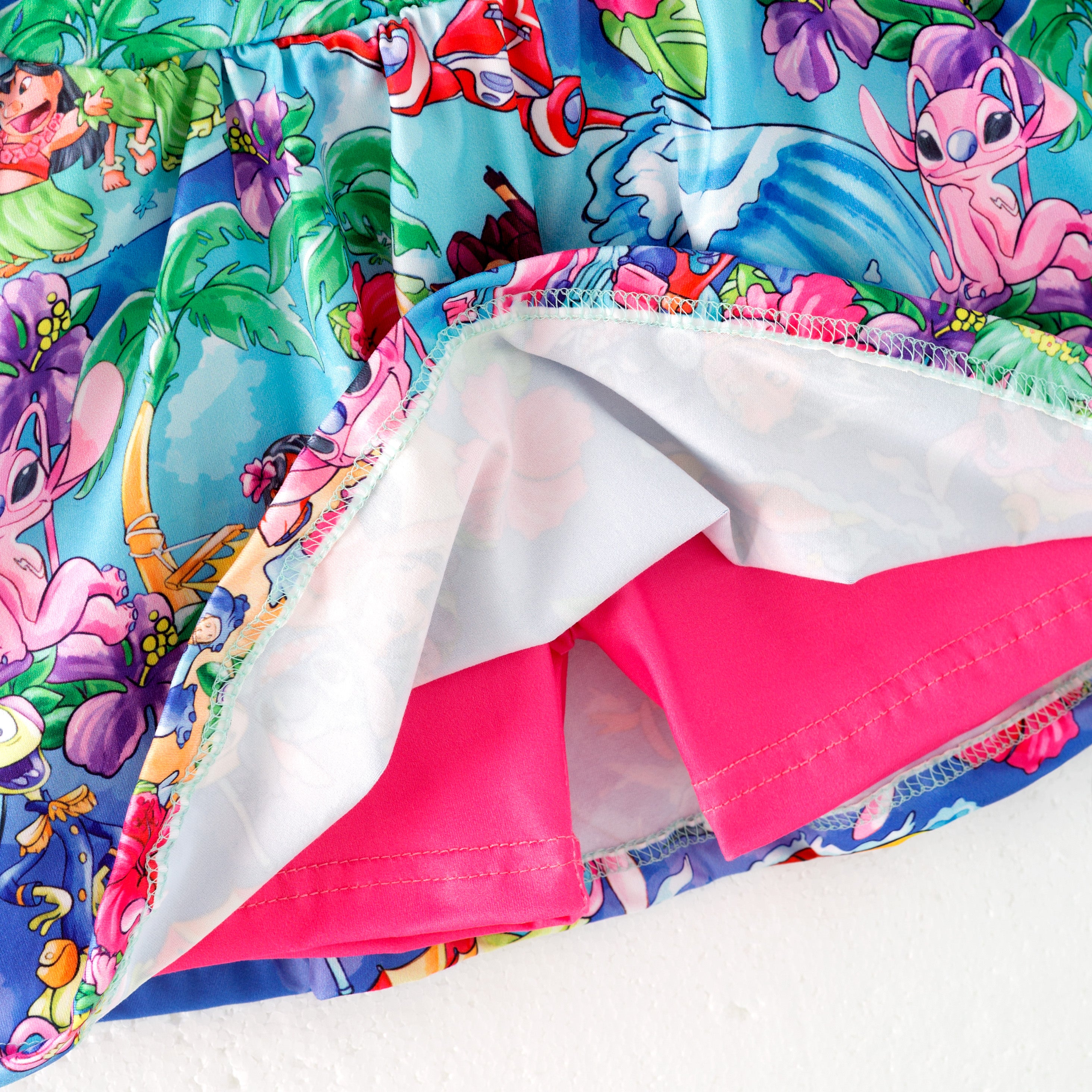 (Pre Order)Girls Spring and Summer Cartoon Print Skort Set