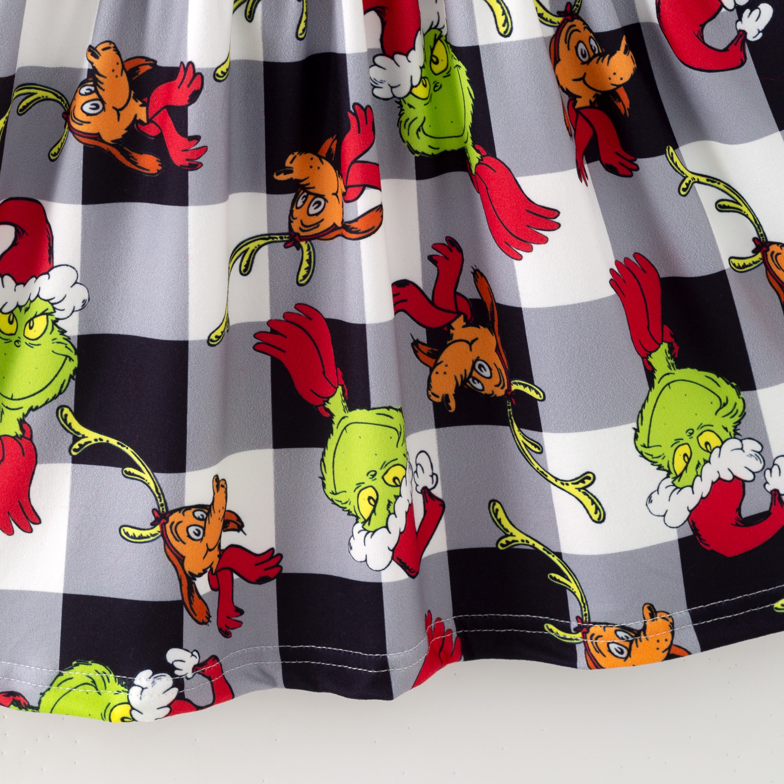 (Pre Order,Prepack Zone)Girls Christmas Cartoon Print Dress(Mix Size)