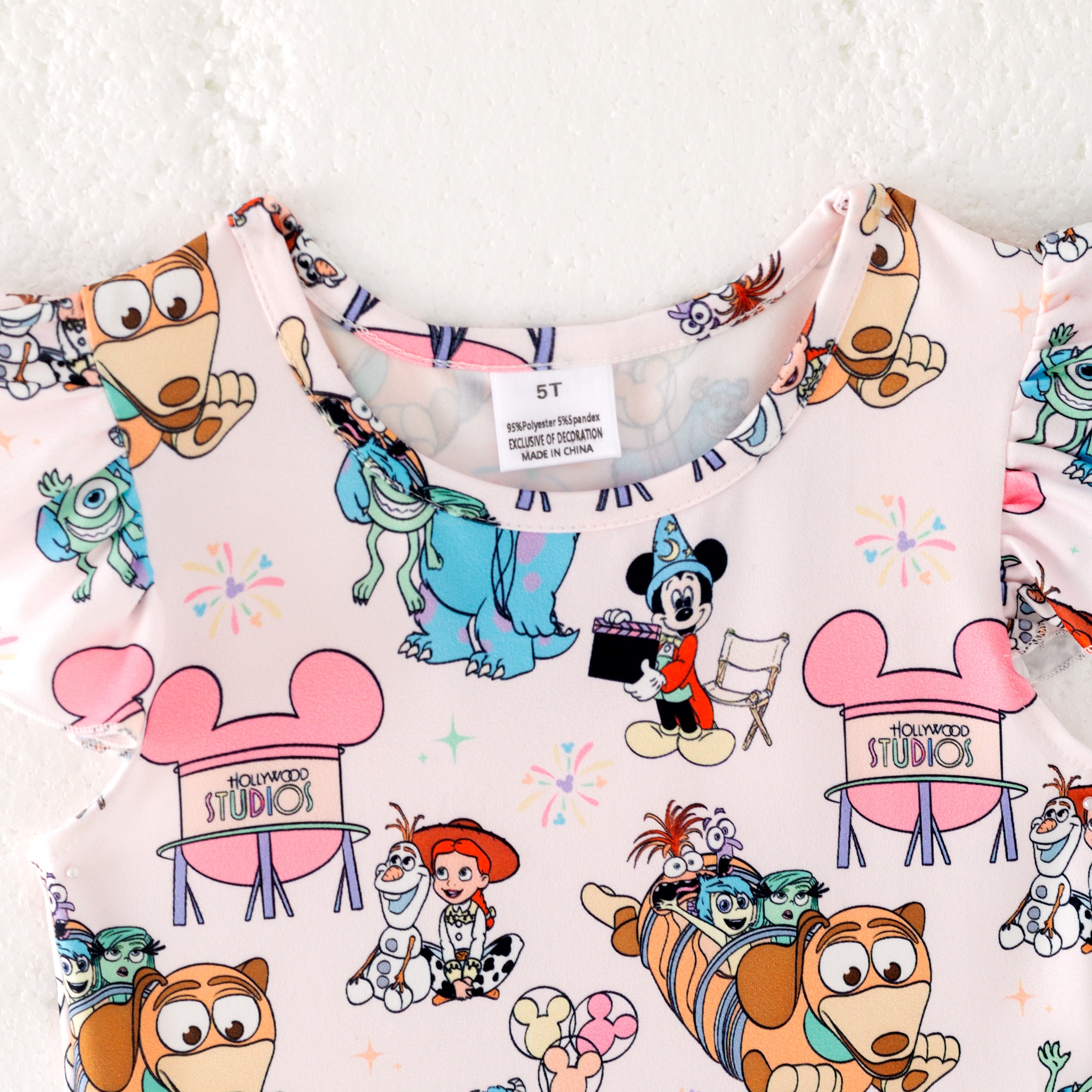 (Pre Order)Girls Spring and Summer Cartoon Print Dress