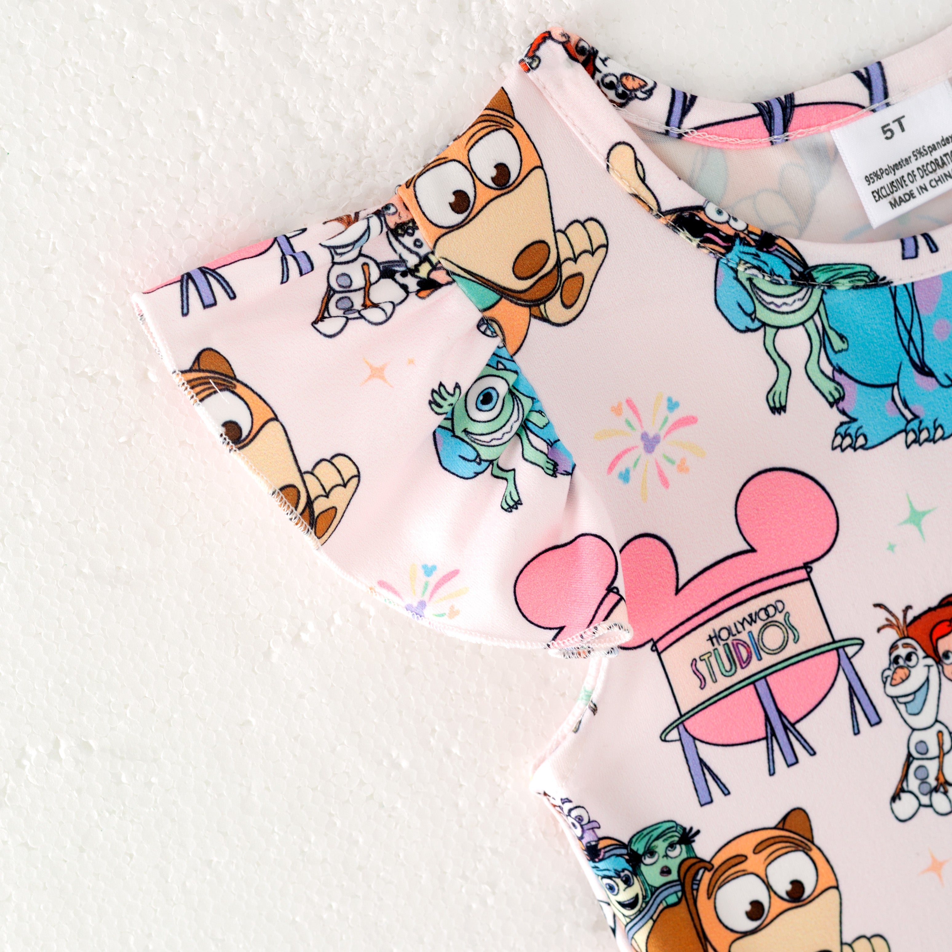 (Pre Order)Girls Spring and Summer Cartoon Print Dress