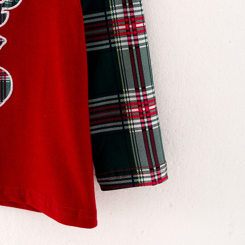 (In Stock G9-1-2)Boys Christmas Elk Applique Cotton Top