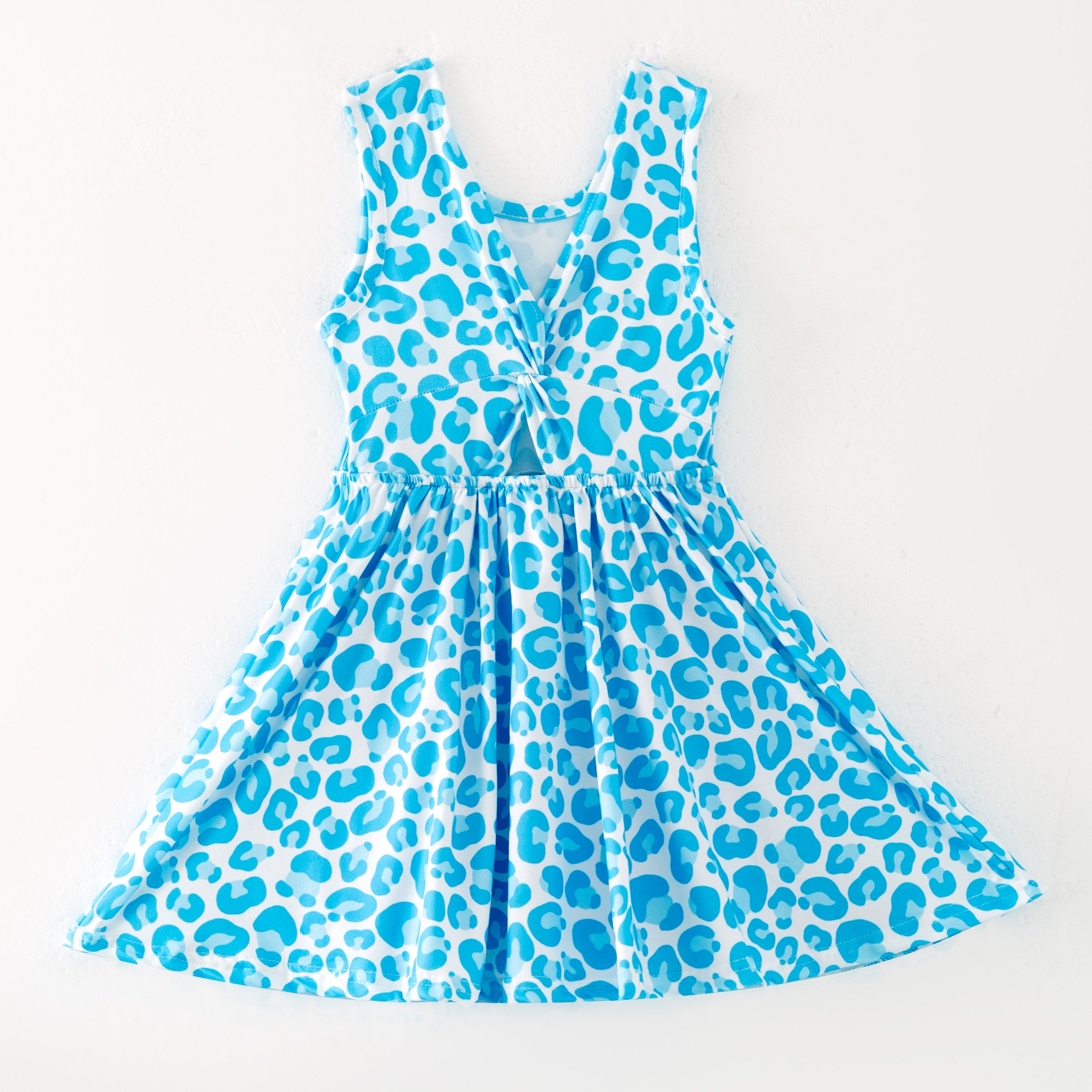 (Pre Order)Girls Spring and Summer Light Blue Skort Dress