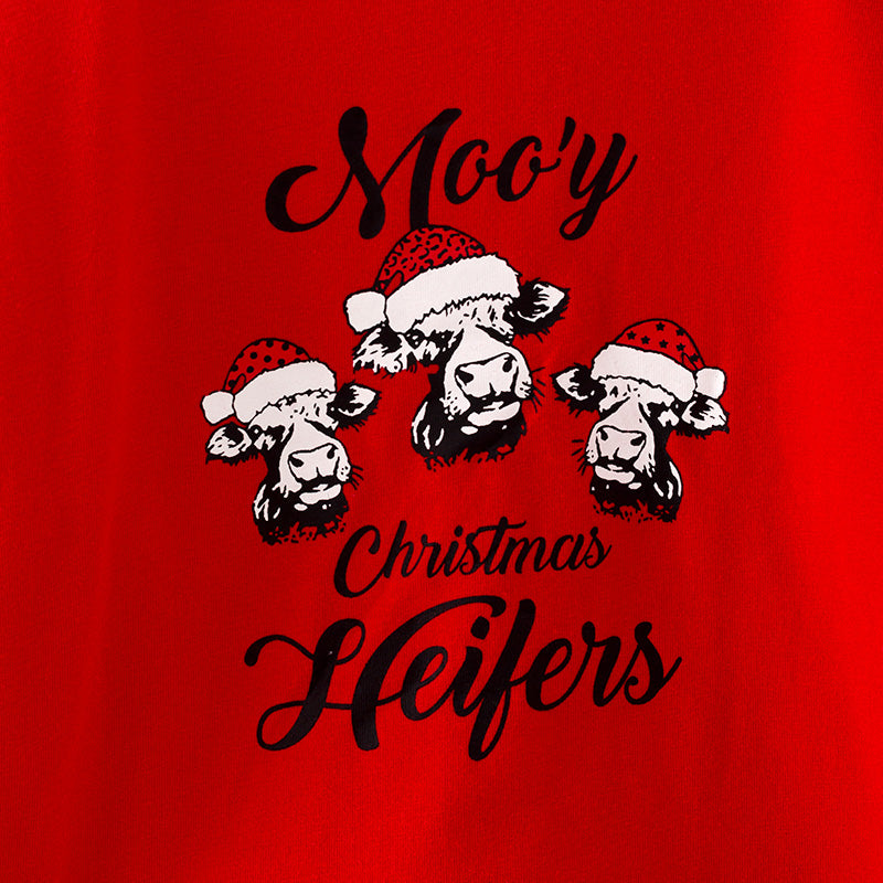 (In Stock G7-5-1)Girls Christmas Print Skirt Set