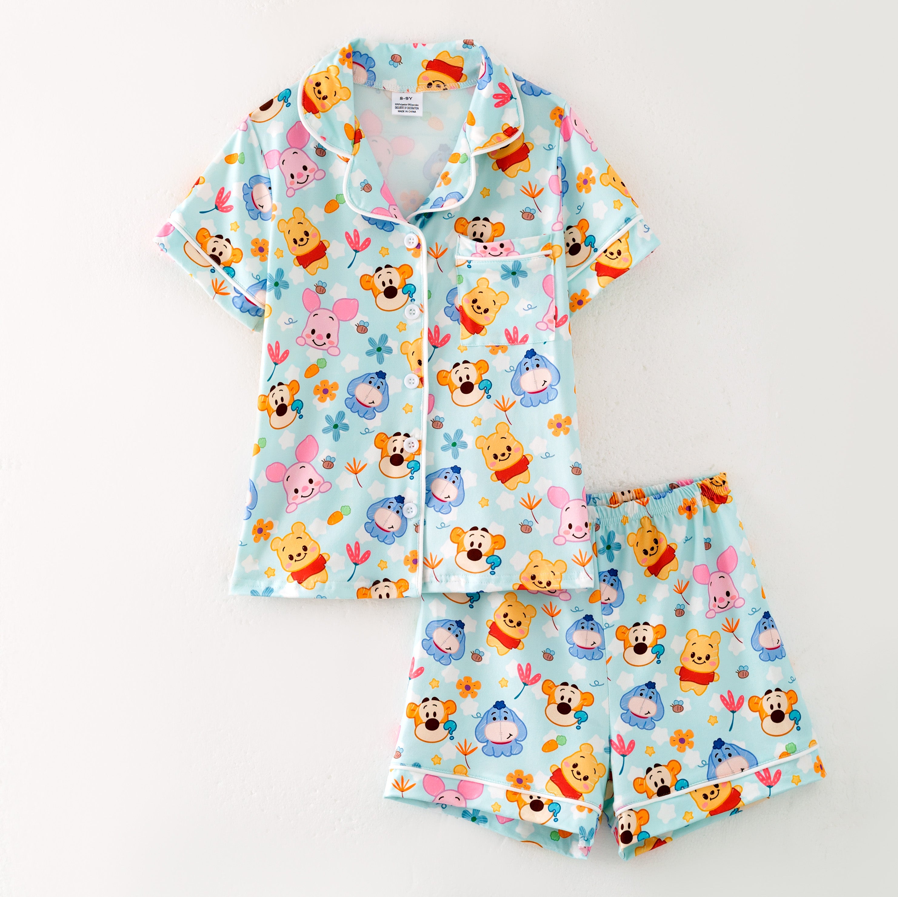 (Pre Order)Girls Spring and Summer Cartoon Print Pajamas
