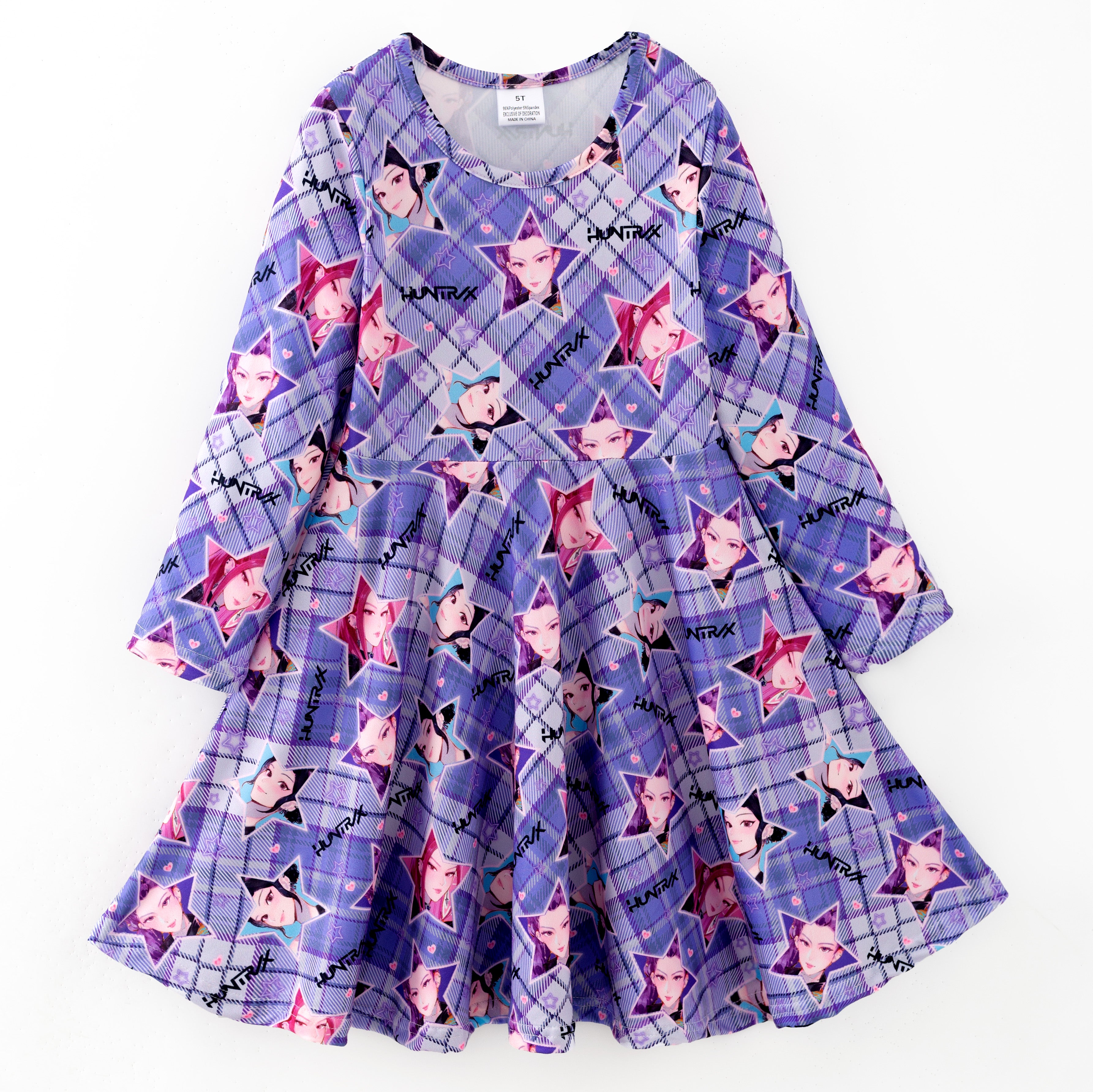 (Pre Order,Prepack Zone)Girls Movie Character Print Dress(Mix Size)